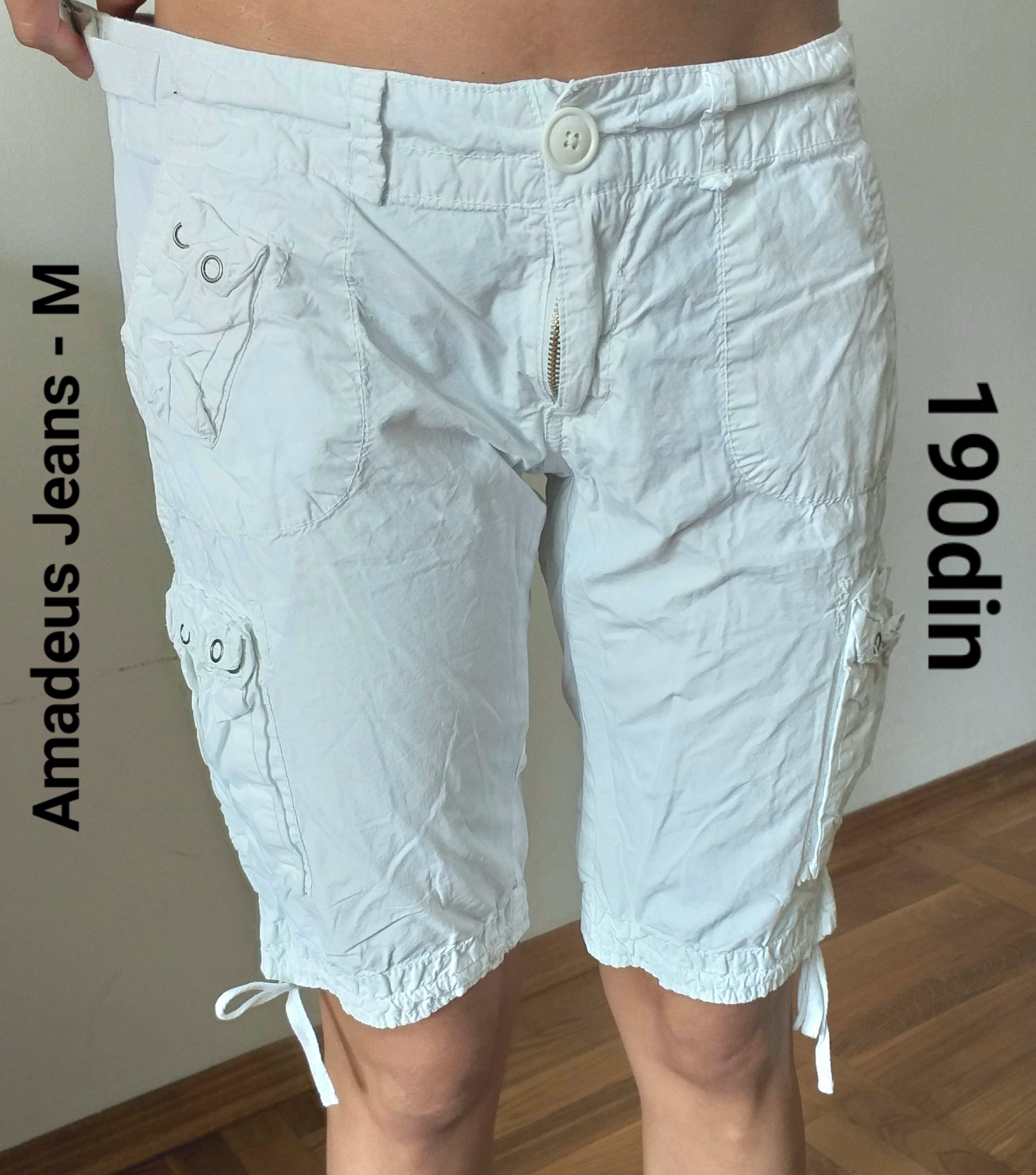 Amadeus Jeans ženske bele bermude / šorts M
