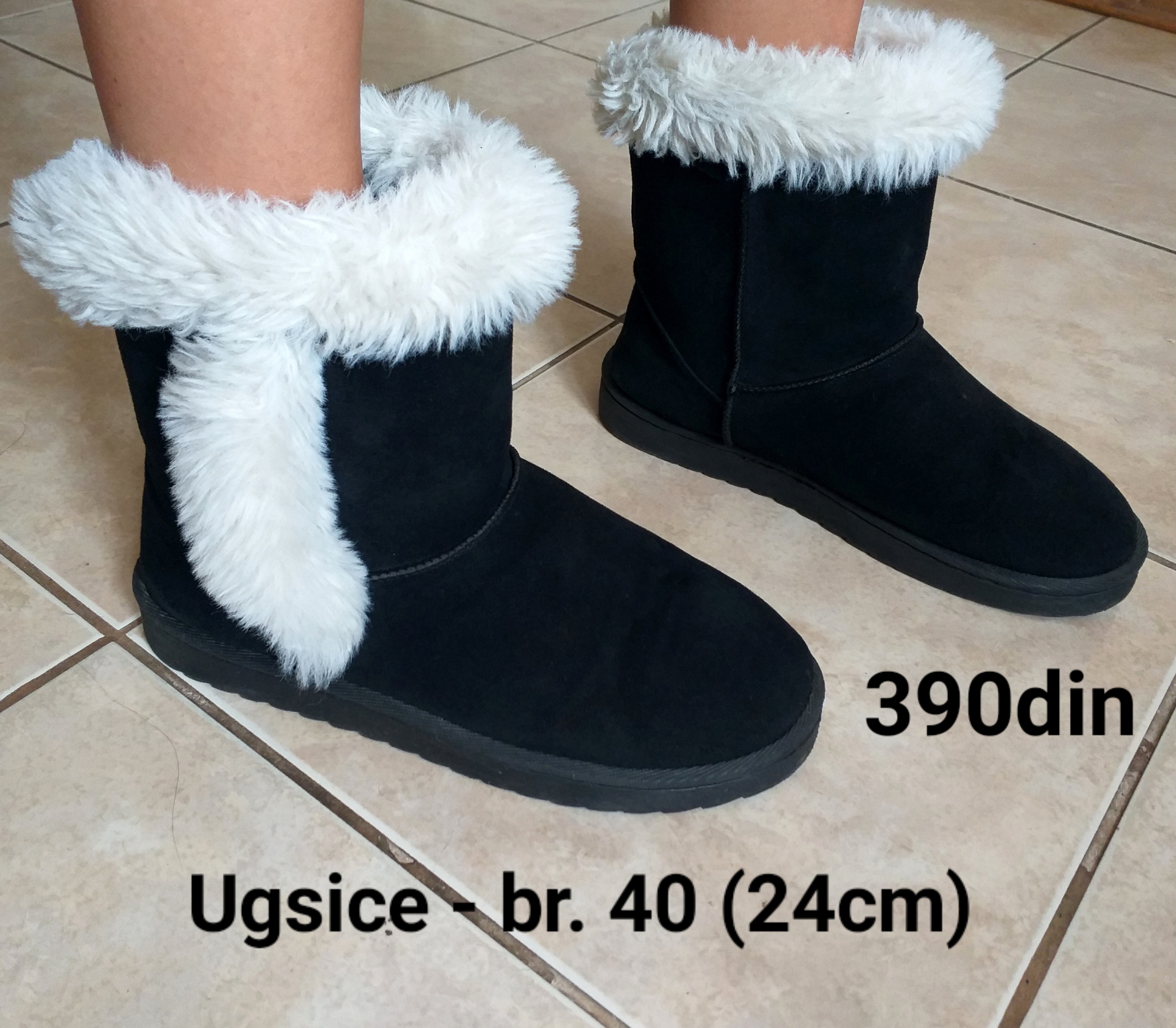 Ženske čizme ugsice crne br. 37
