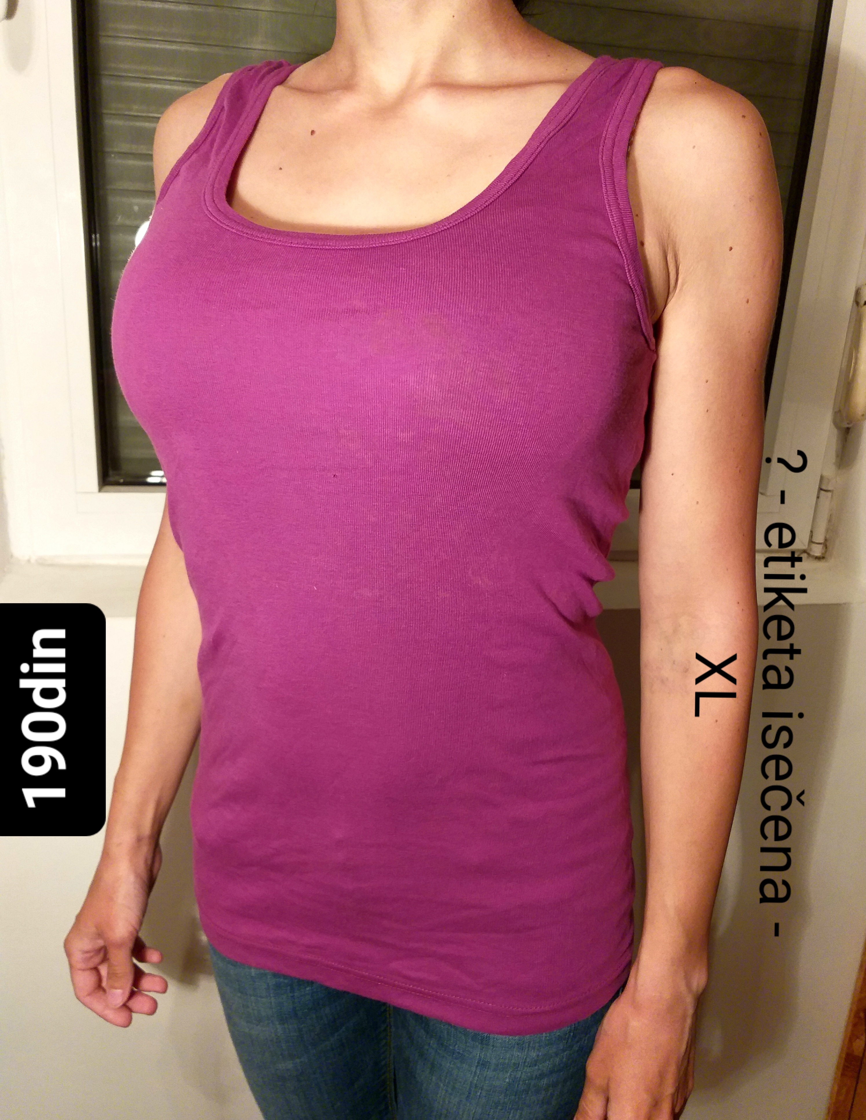 Ženska majica na bretele pamučna ljubičasta XL/42