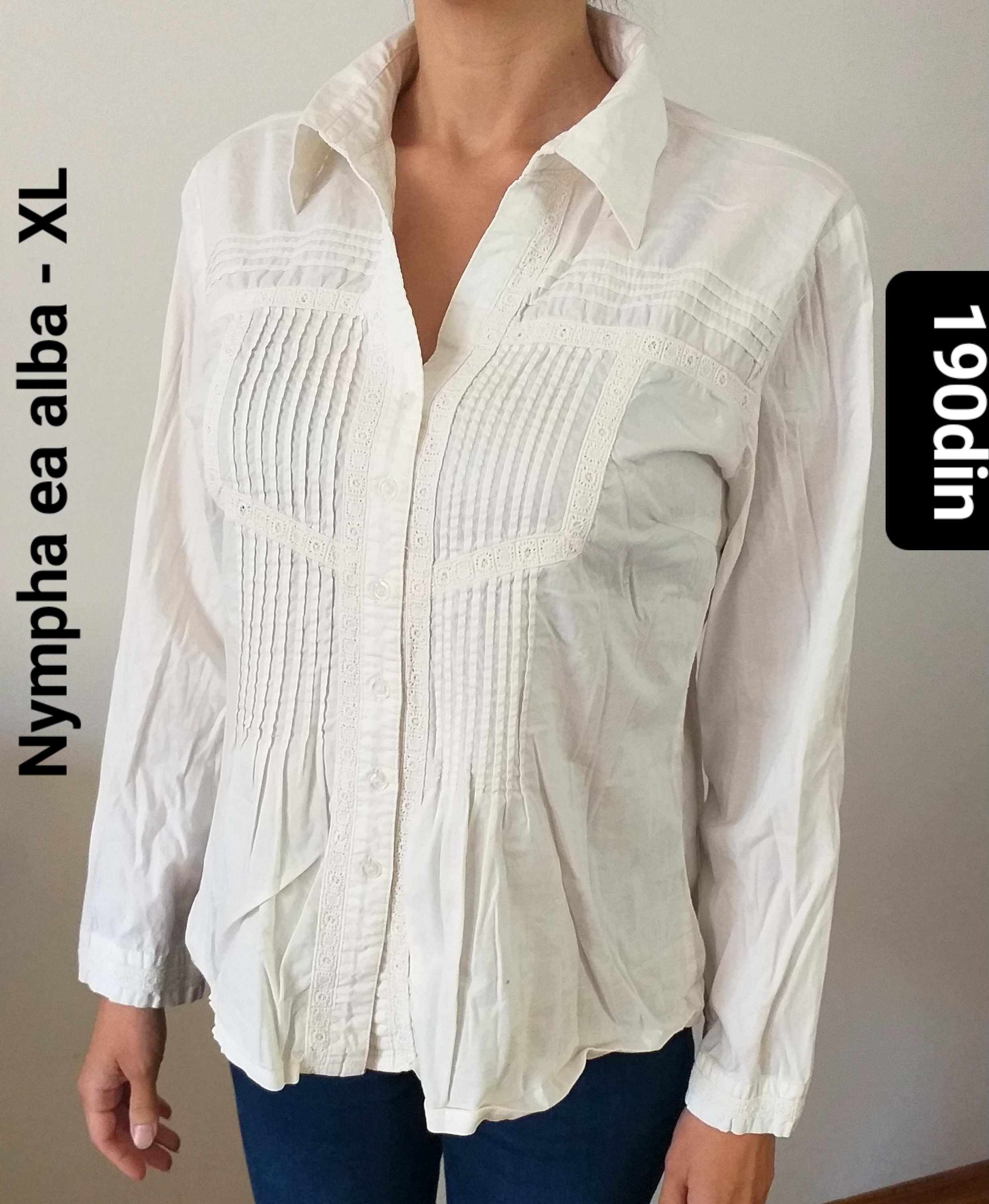 Nympha ženska košulja bela dug rukav XL/42
