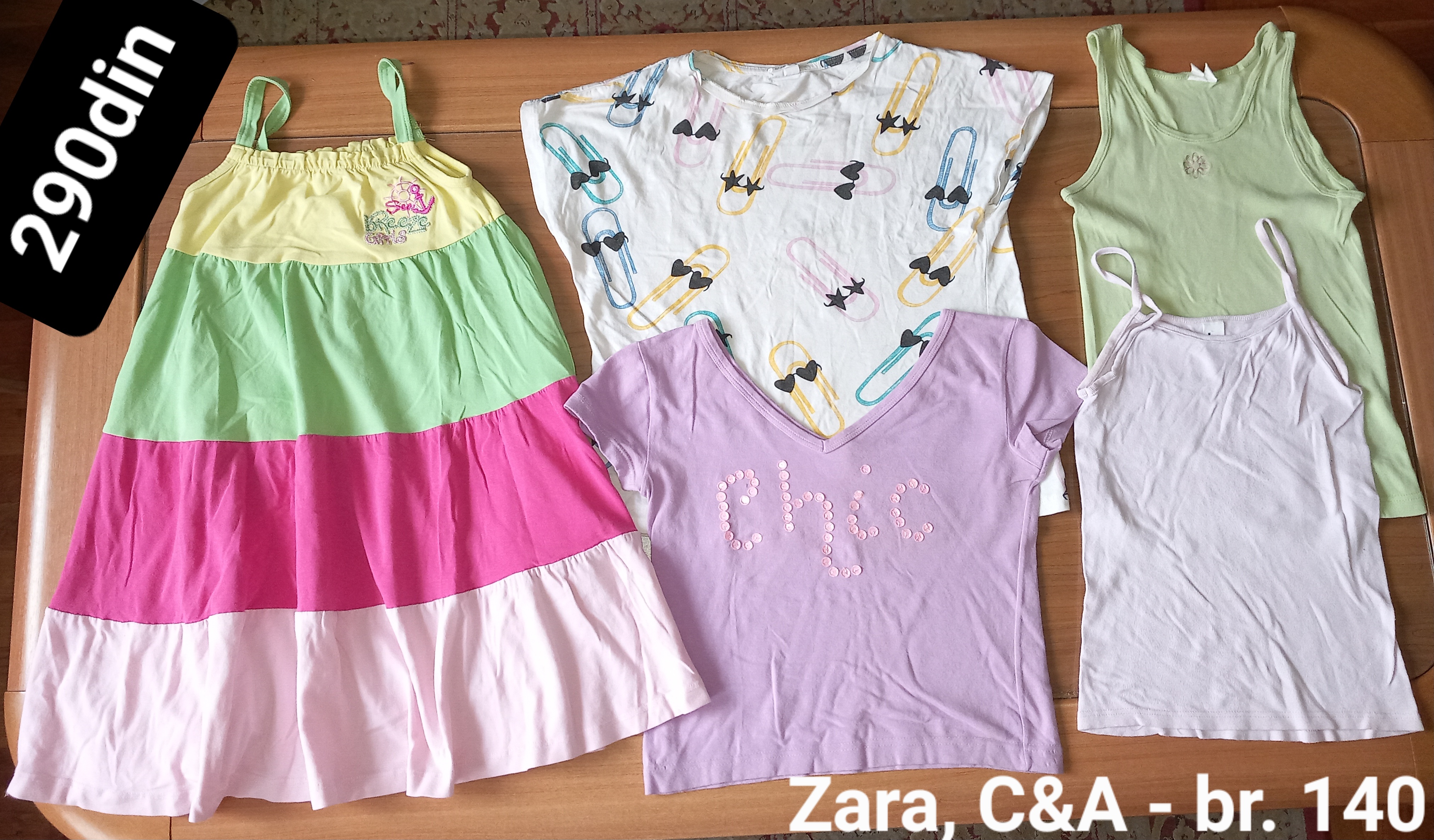 Zara C&A majice haljina za devojčice br. 140