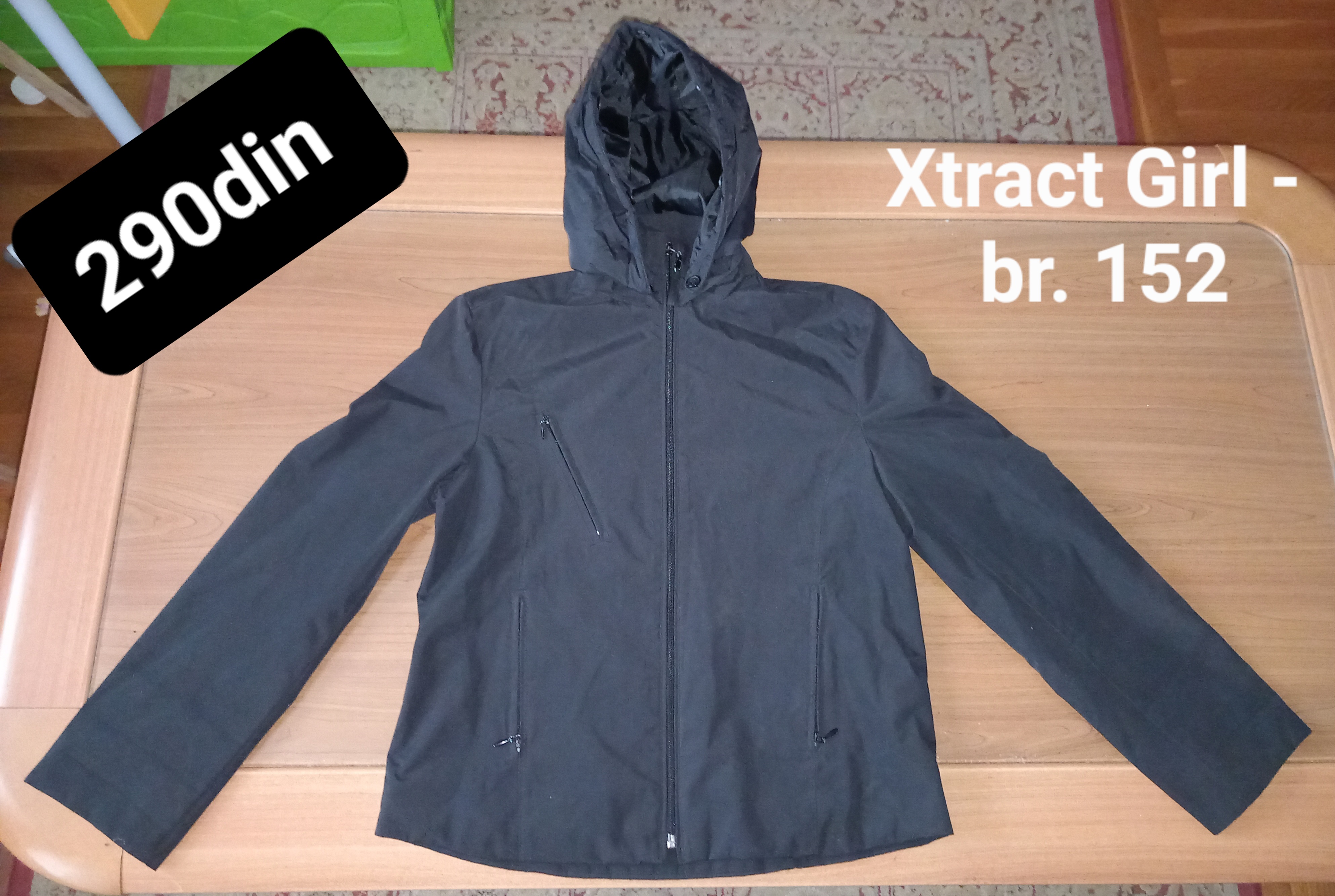 Xtract Girl crna jakna za devojčice br. 152