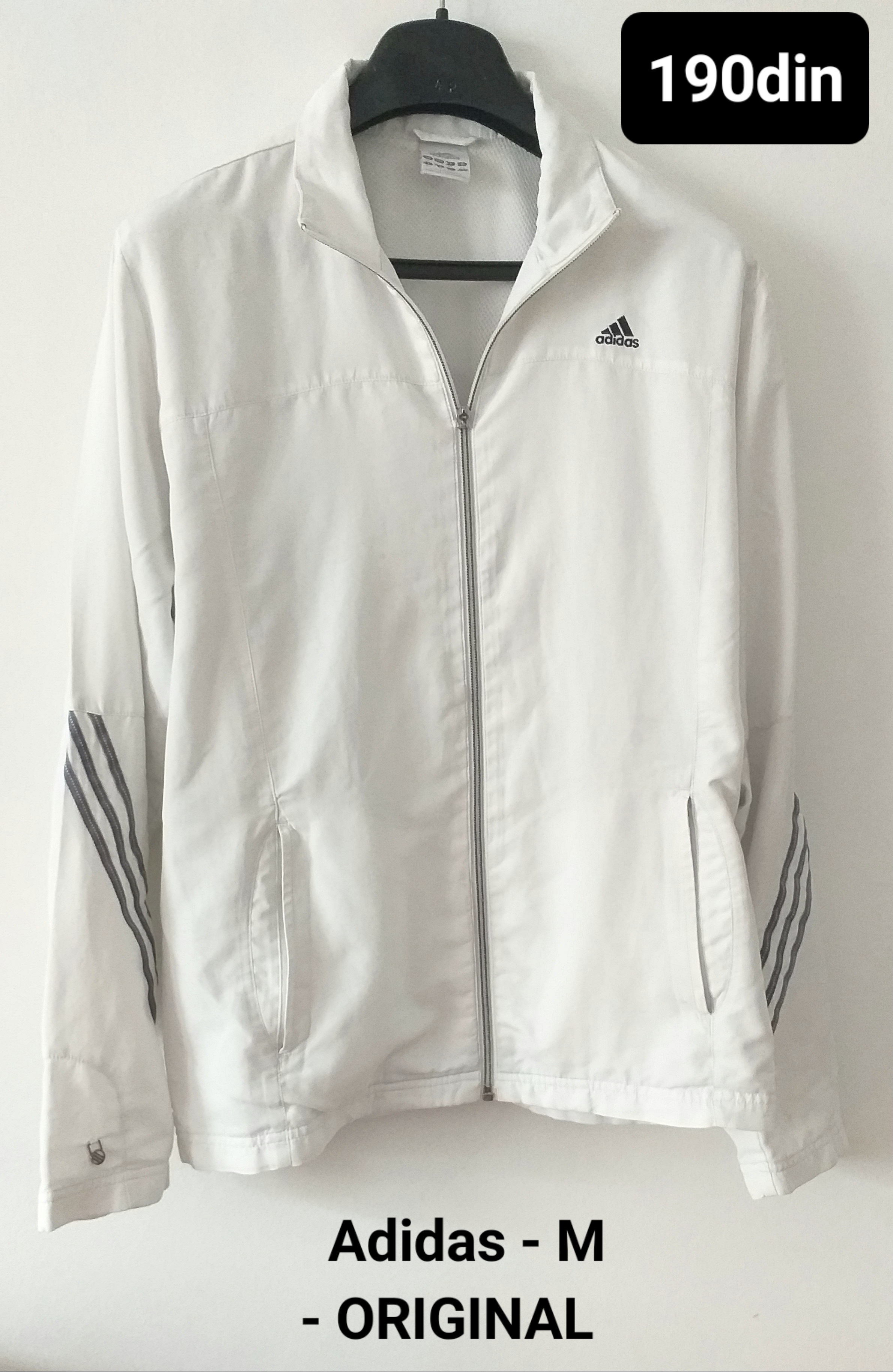 Adidas trenerka muška gornji deo bela M - ORIGINAL