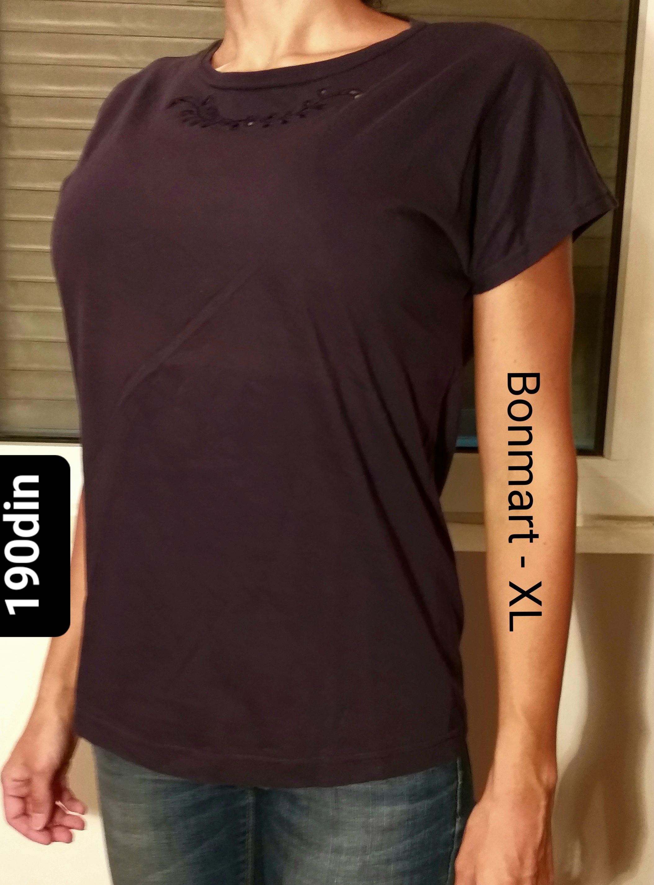Bonmart ženska majica kratak rukav teget XL/42