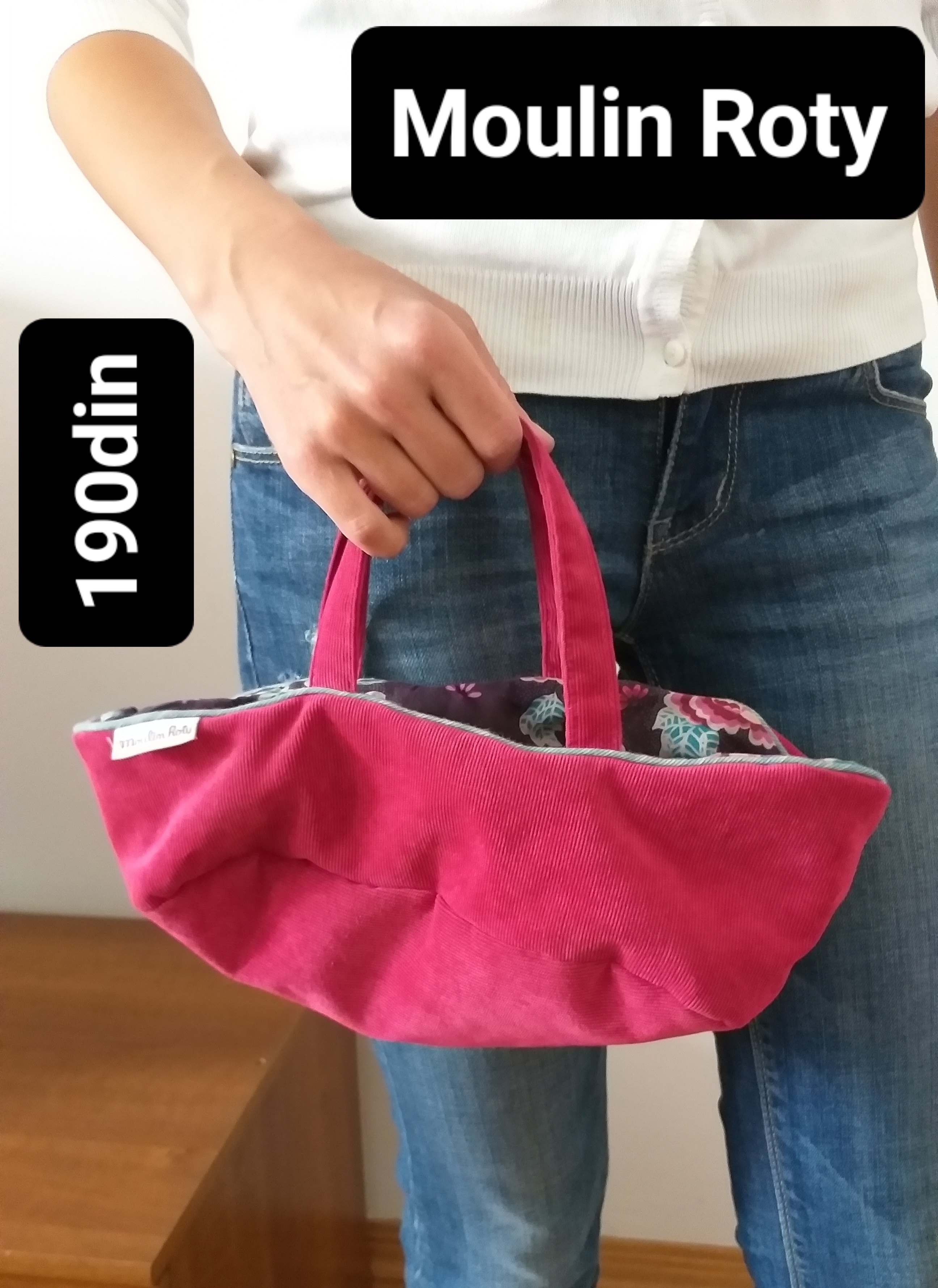 Moulin Roty dečija torbica za devojčice roze boje