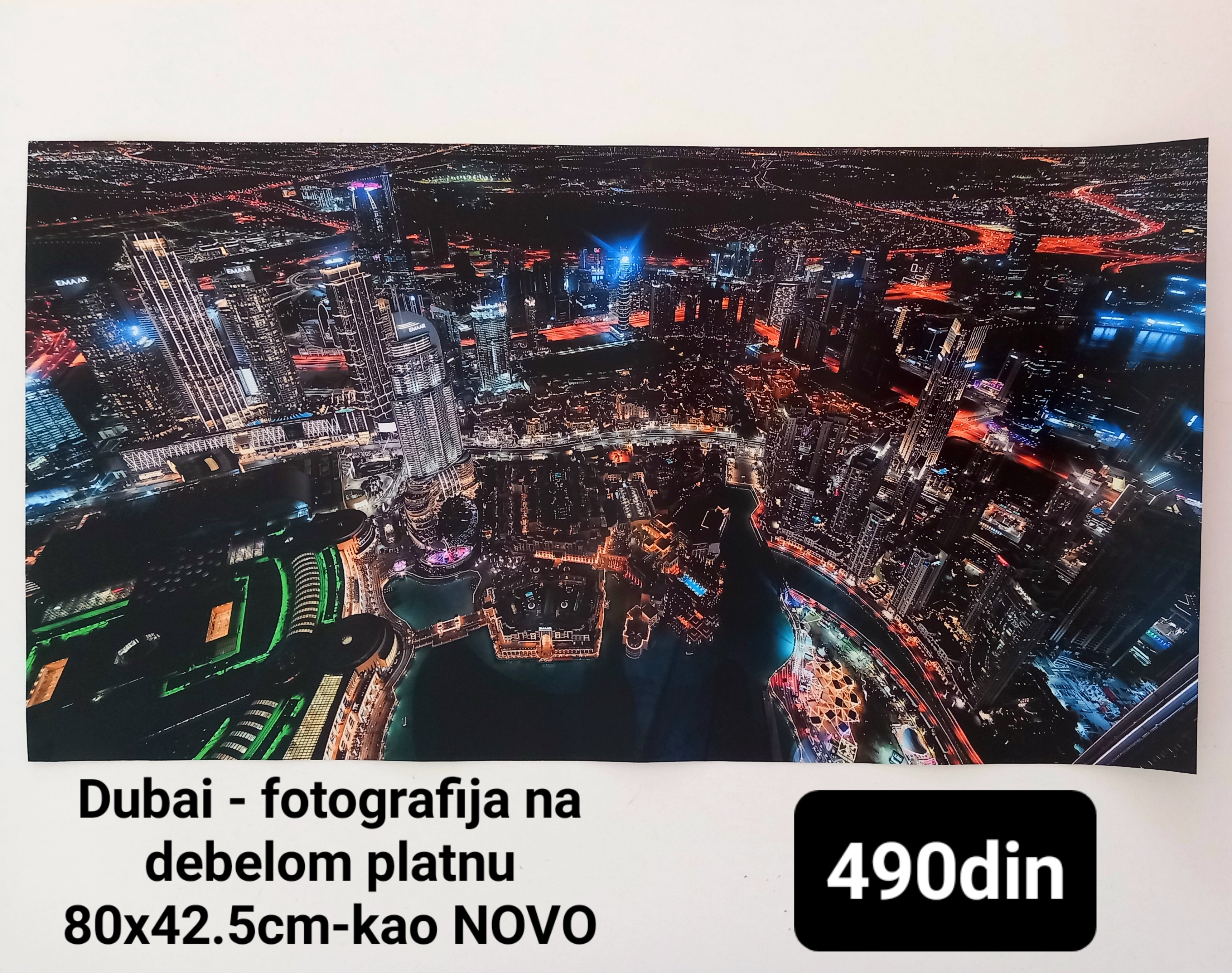 Dubai fotografija na debelom platnu 80x42.5cm -kao NOVO