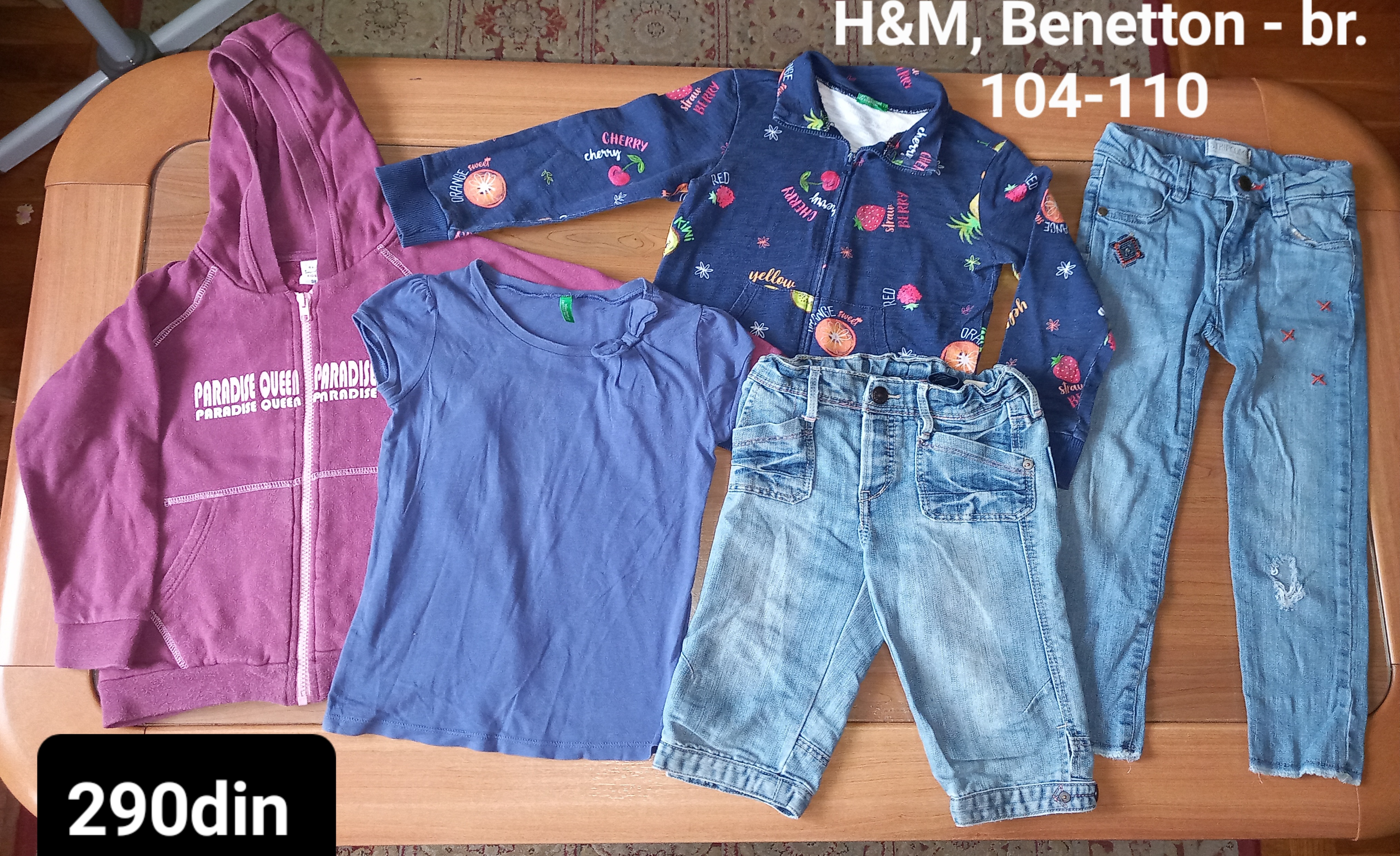 H&M Benetton duks farmerke za devojčice br. 104-110
