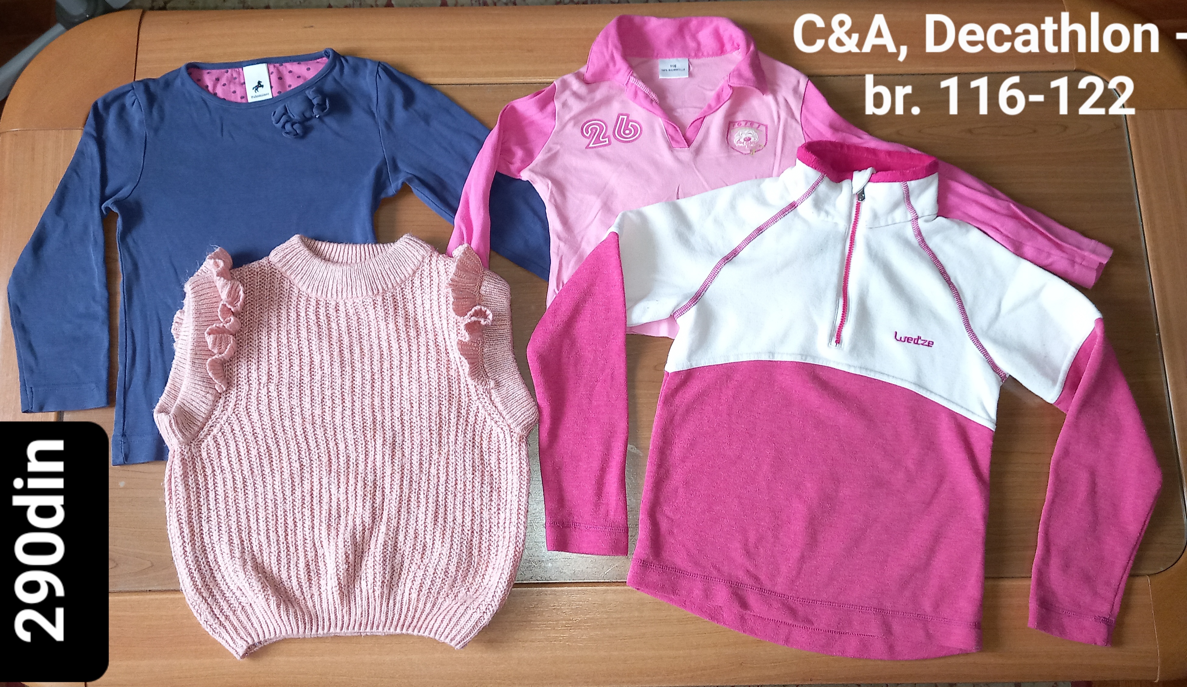 C&A Decathlon majica duks za devojčice br. 116-122