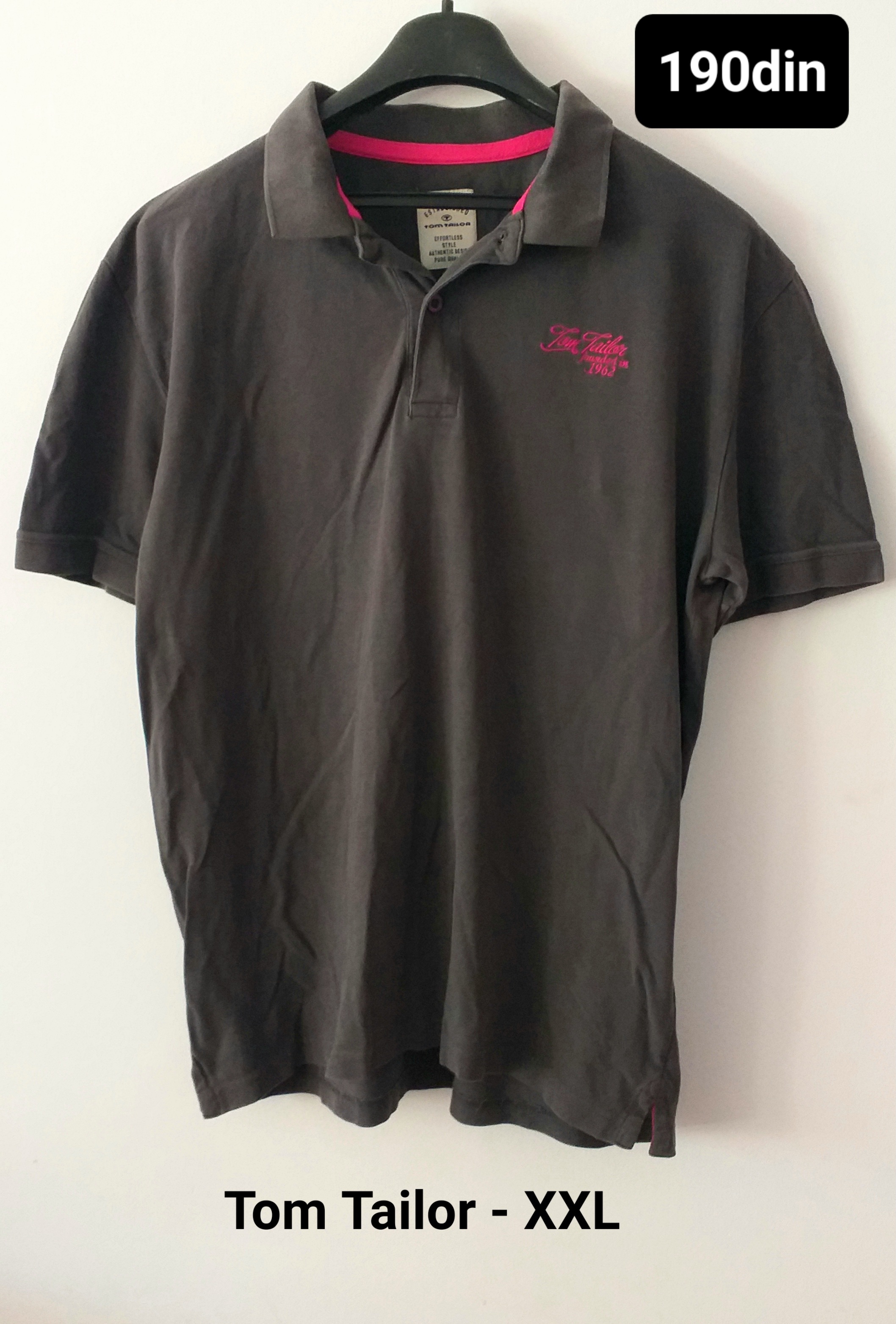 Tom Tailor muška majica polo siva XXL