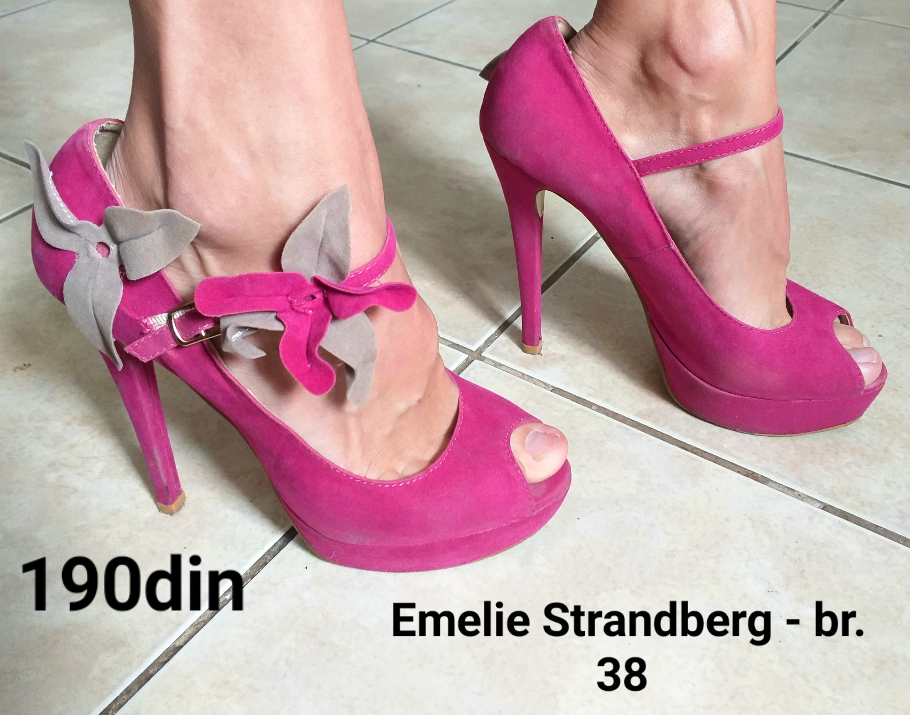 Emelie Strandberg ženske sandale štikle roze br. 38
