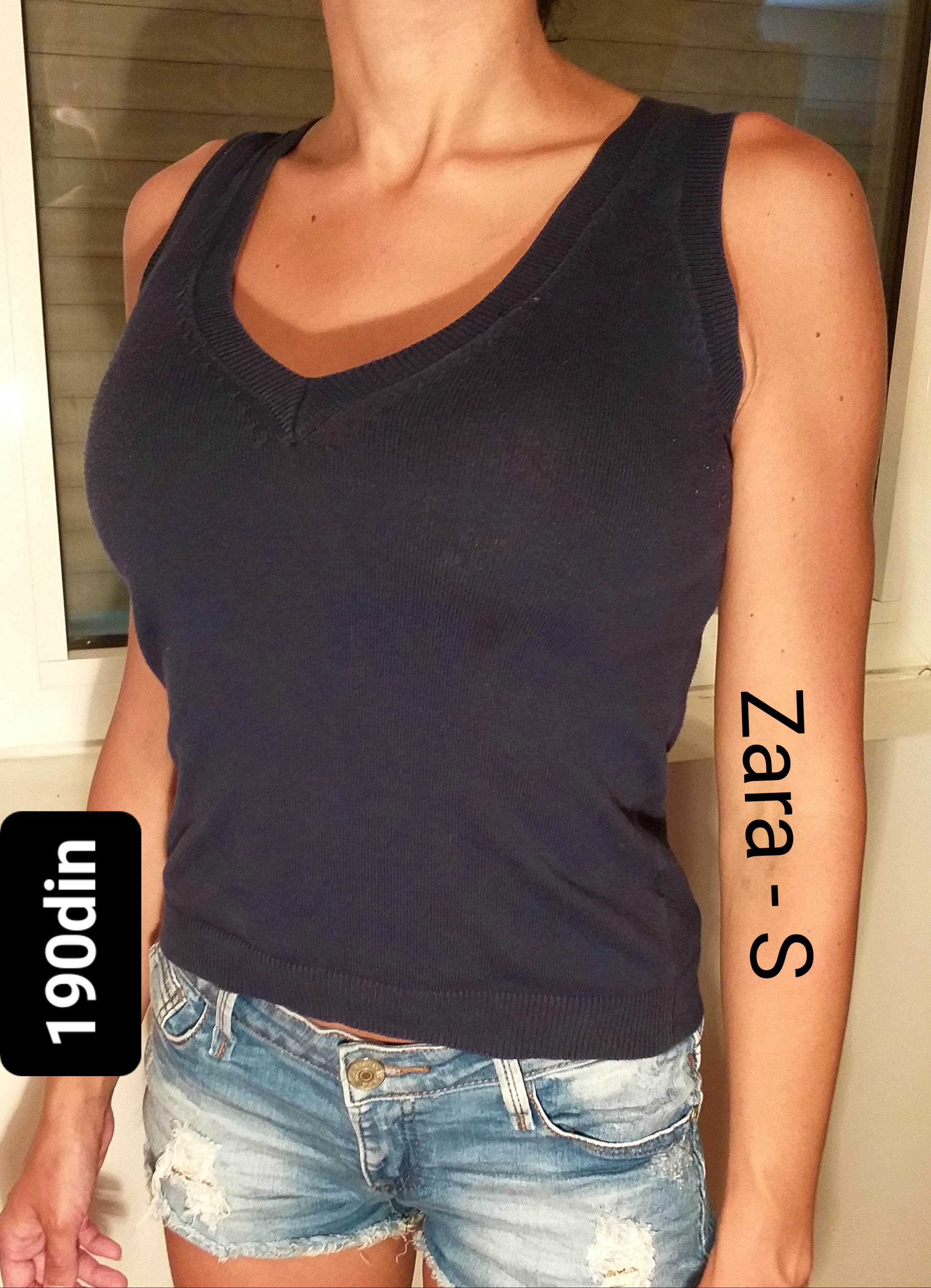 Zara ženska majica teget S/36
