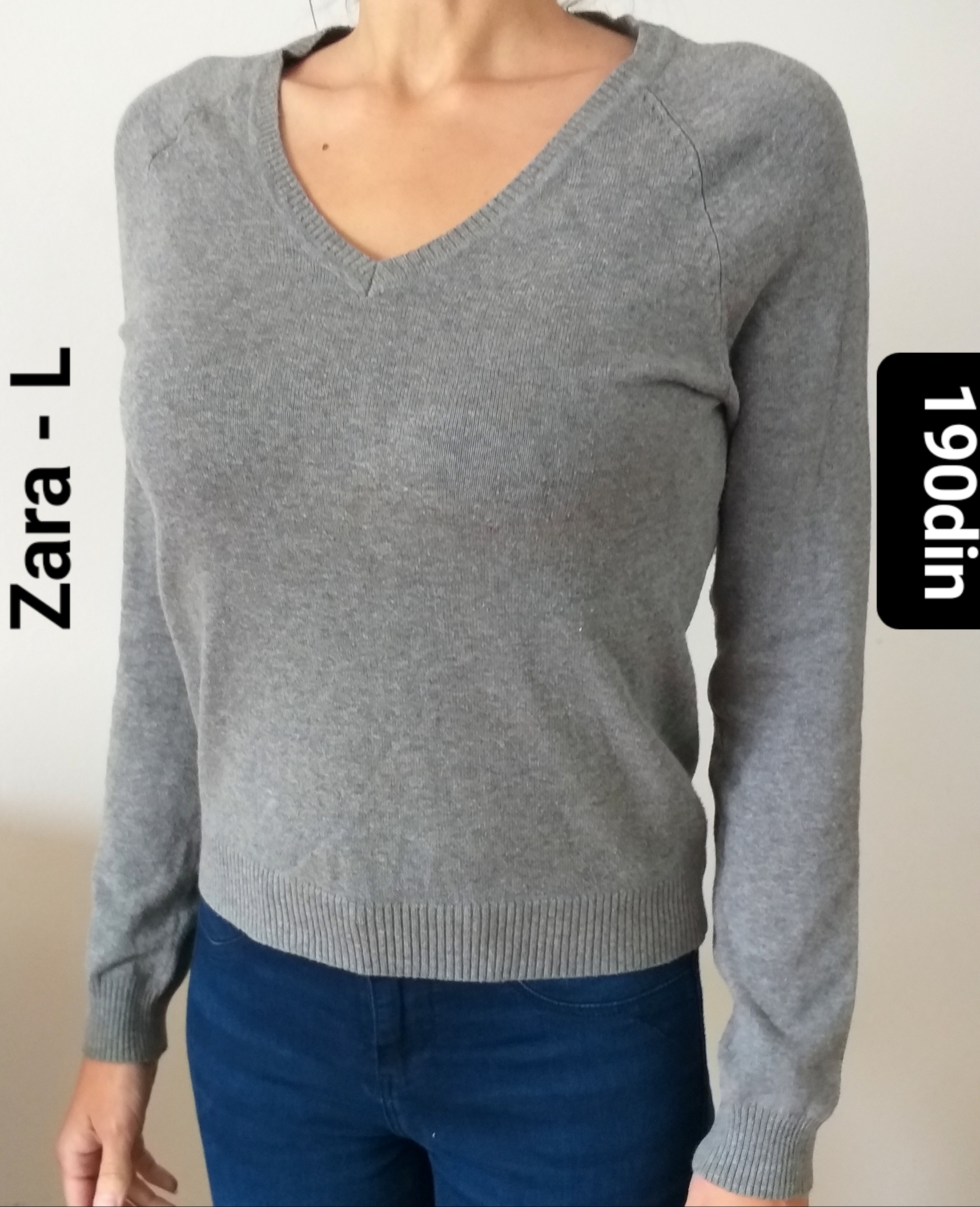 Zara ženski džemper sivi L/40