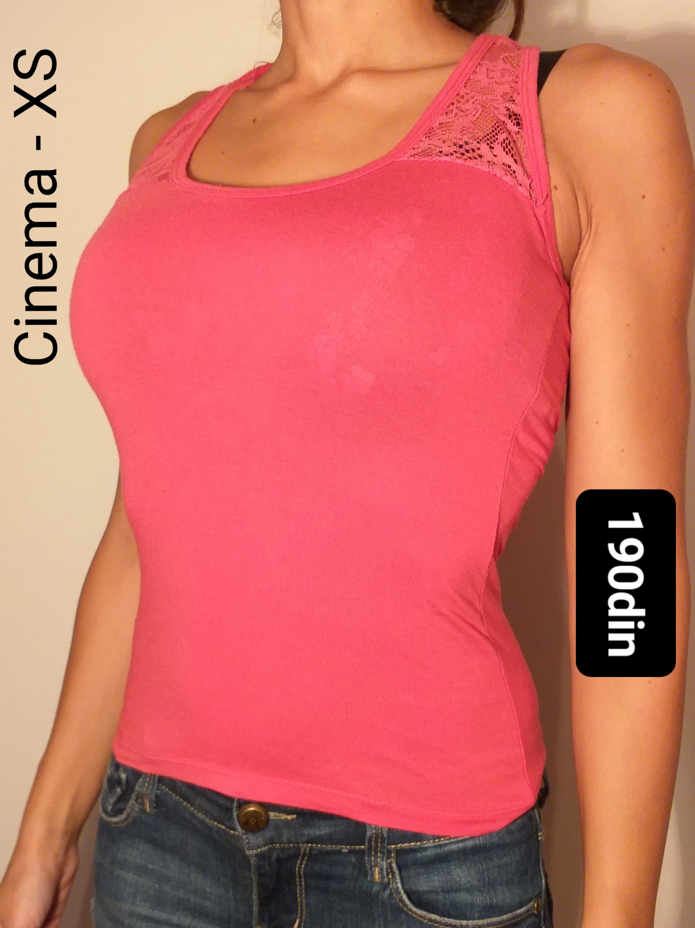 Cinema ženska majica na bretele roze XS/34
