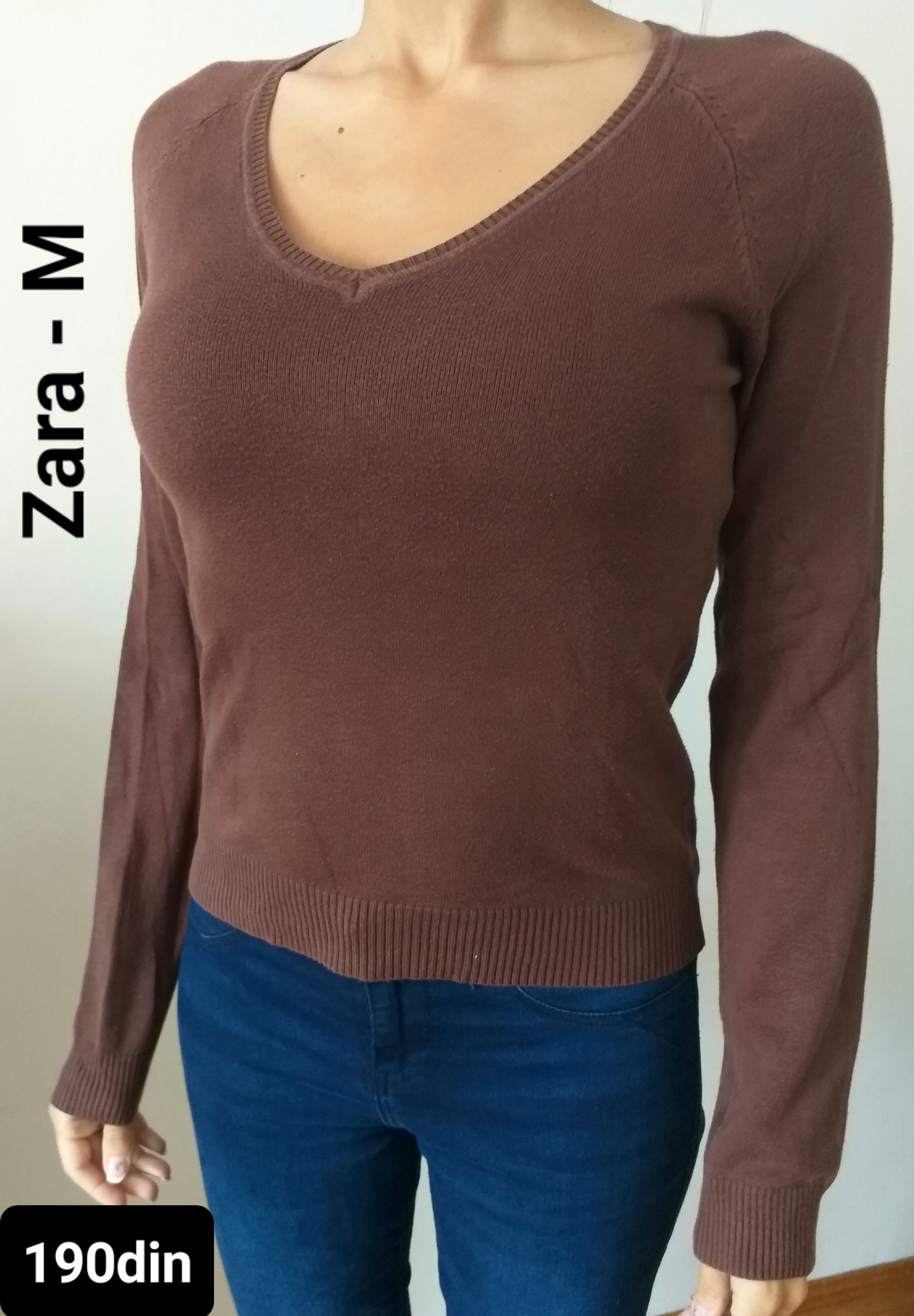 Zara ženski džemper braon M/38