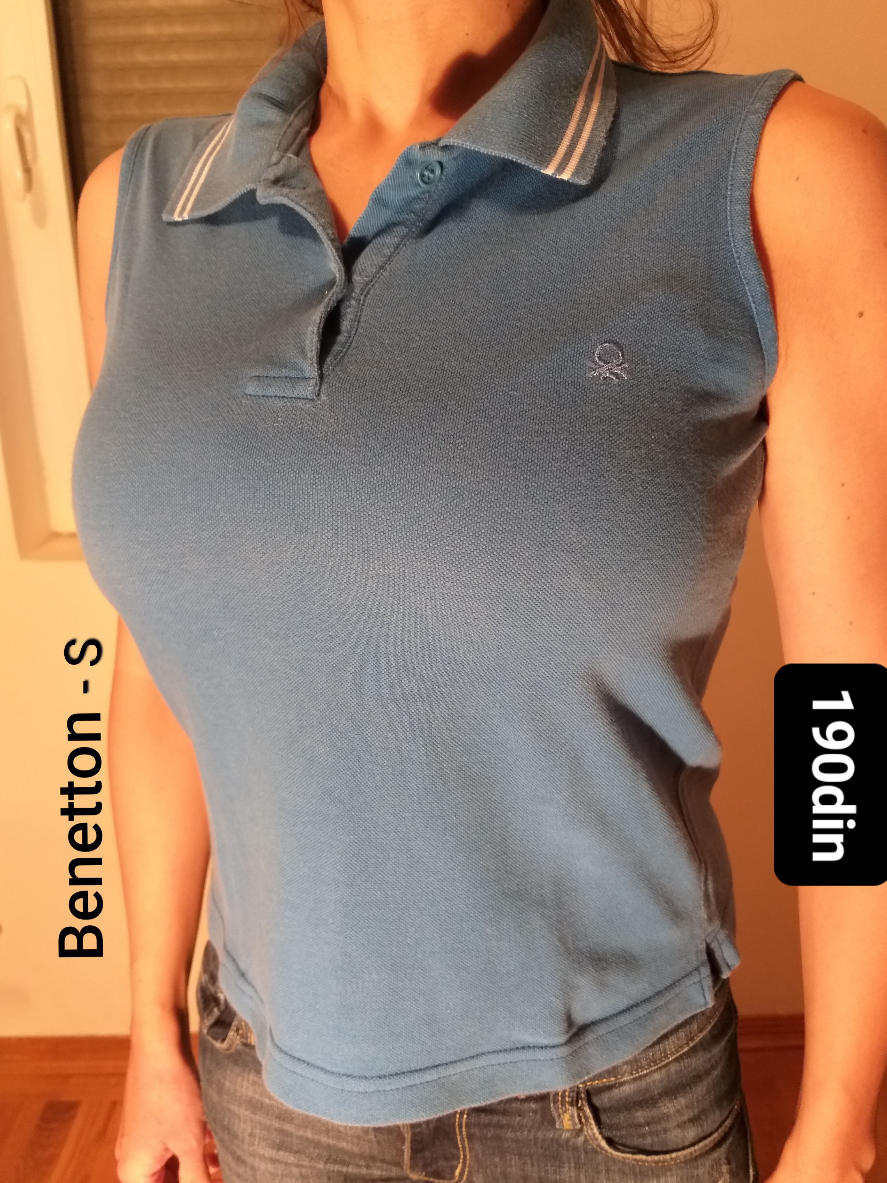 Benetton ženska polo majica plava S/36