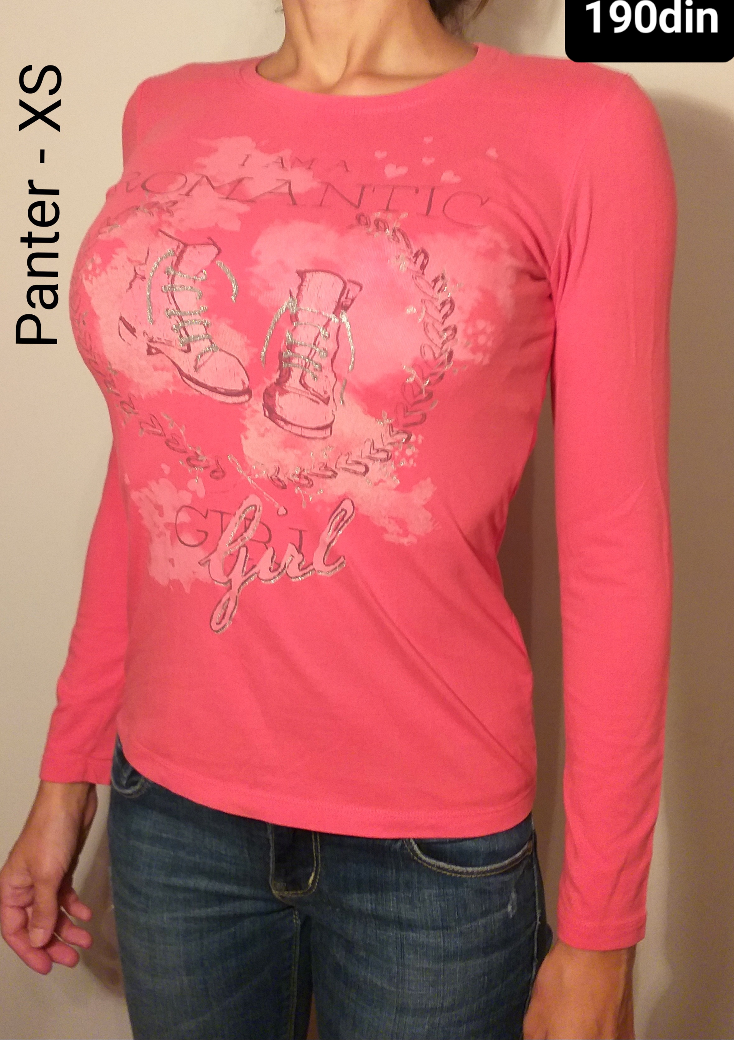 Panter ženska majica roze XS/34