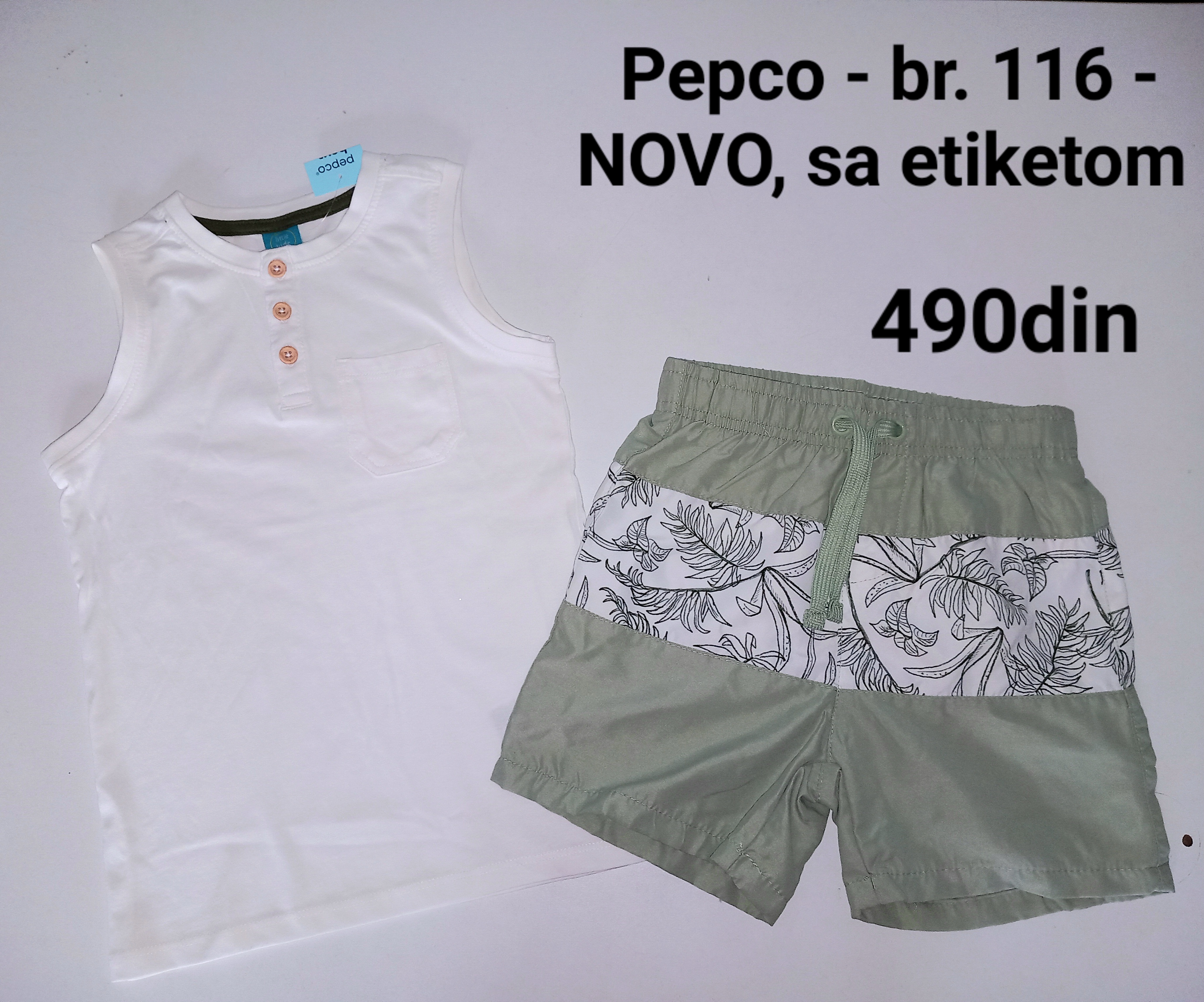 Pepco komplet za dečake majica šorts br. 116 - NOVO