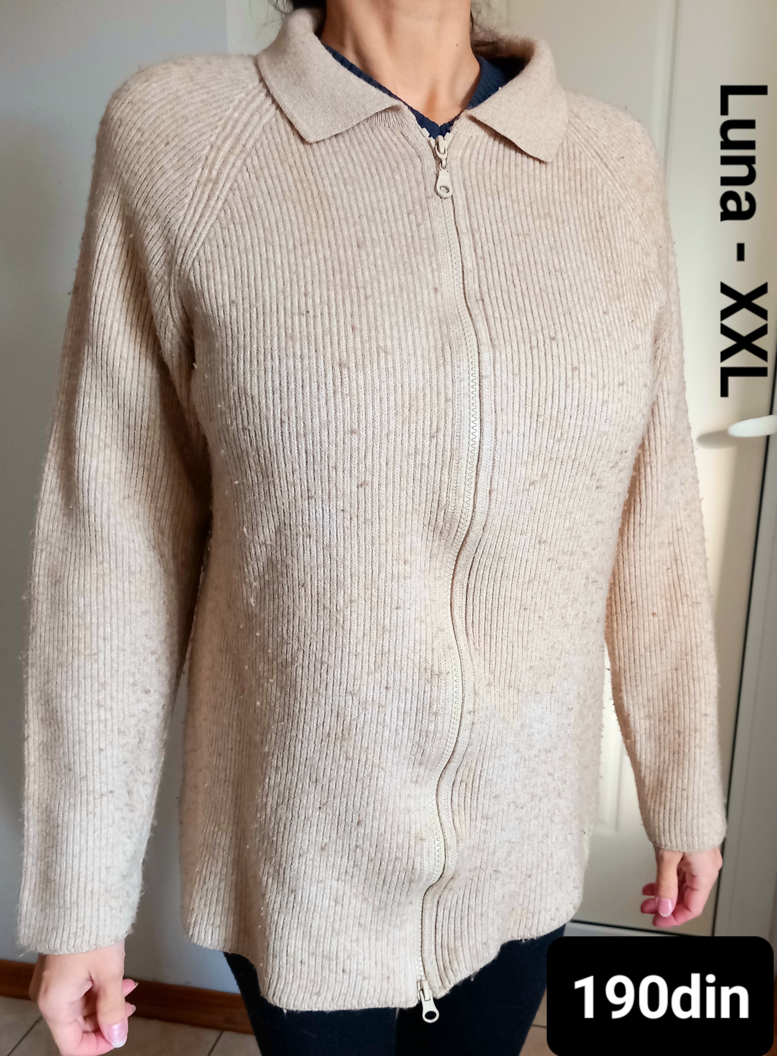 Luna ženski džemper krem XXL/44