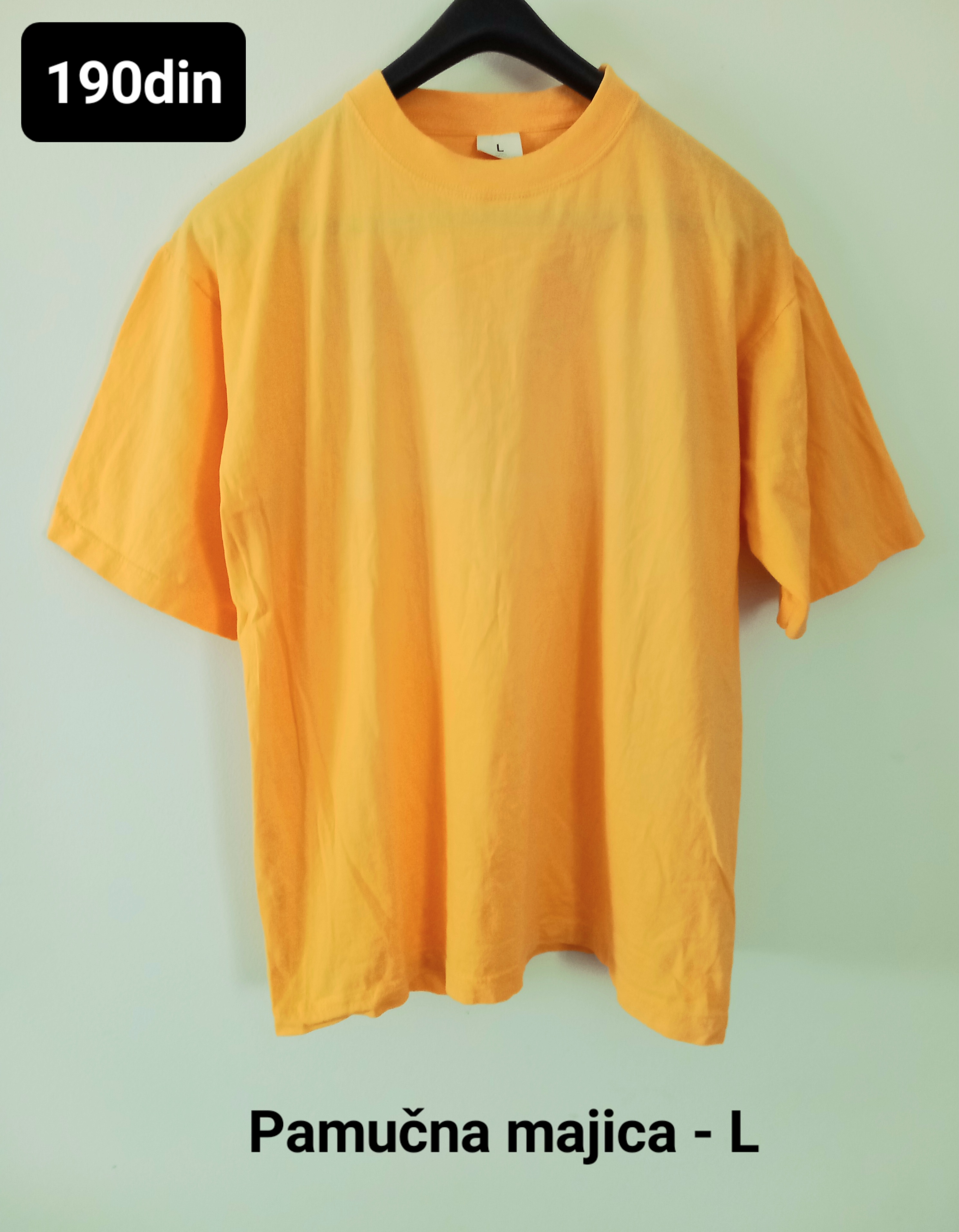 Muška majica pamučna žuta L
