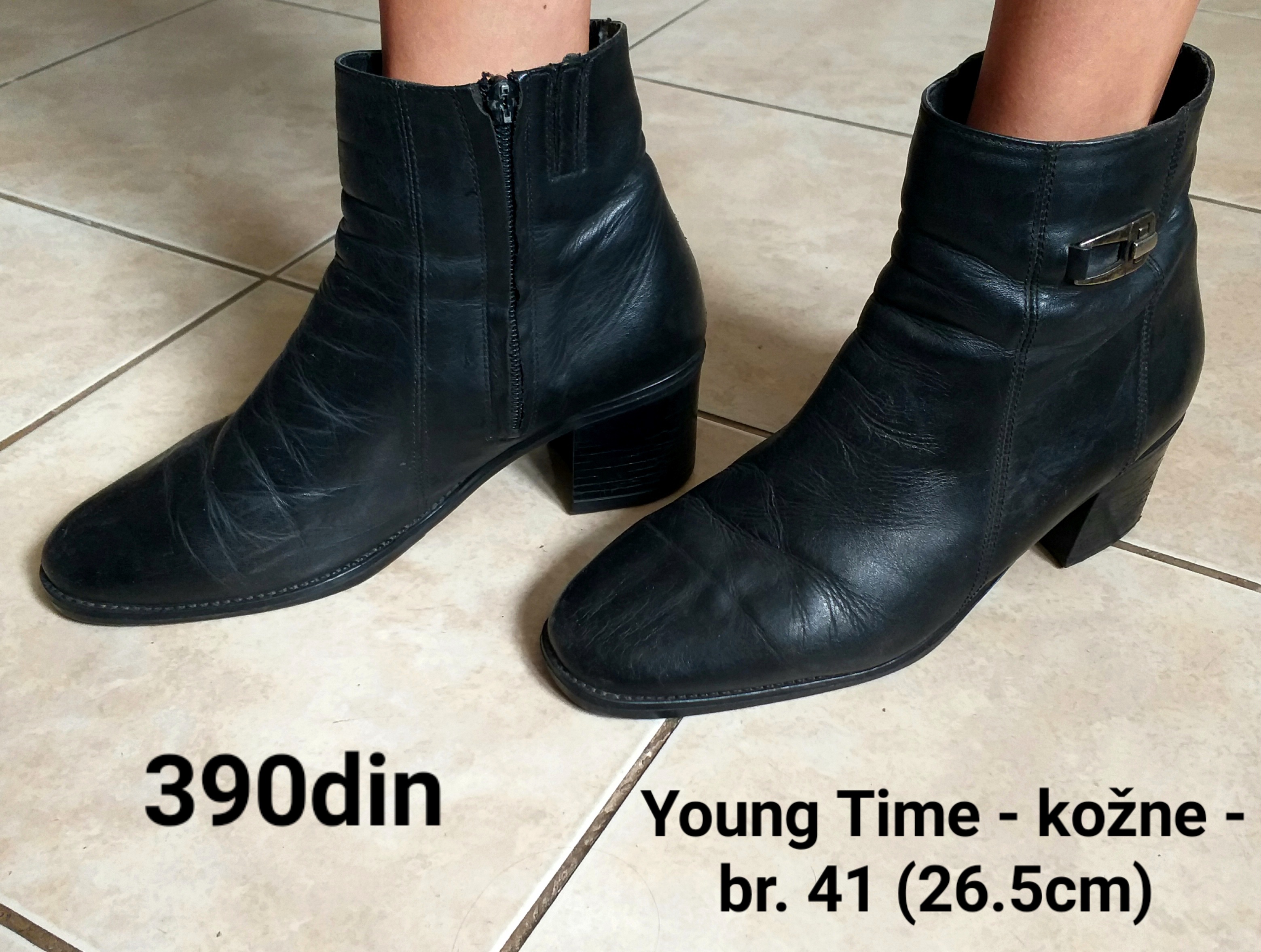 Young Time kožne ženske čizmice gležnjace br. 41