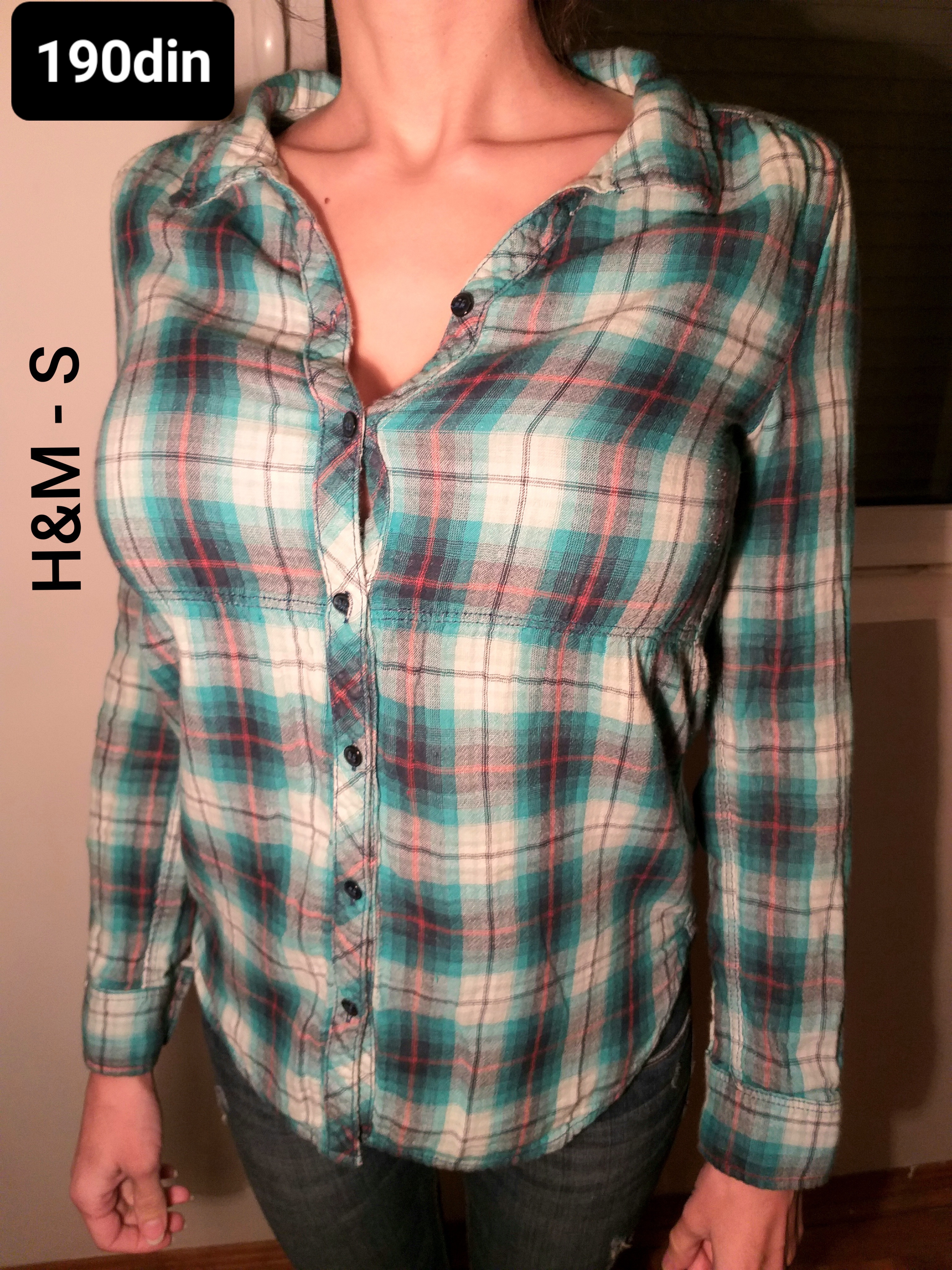 H & M ženska košulja karirana S/36