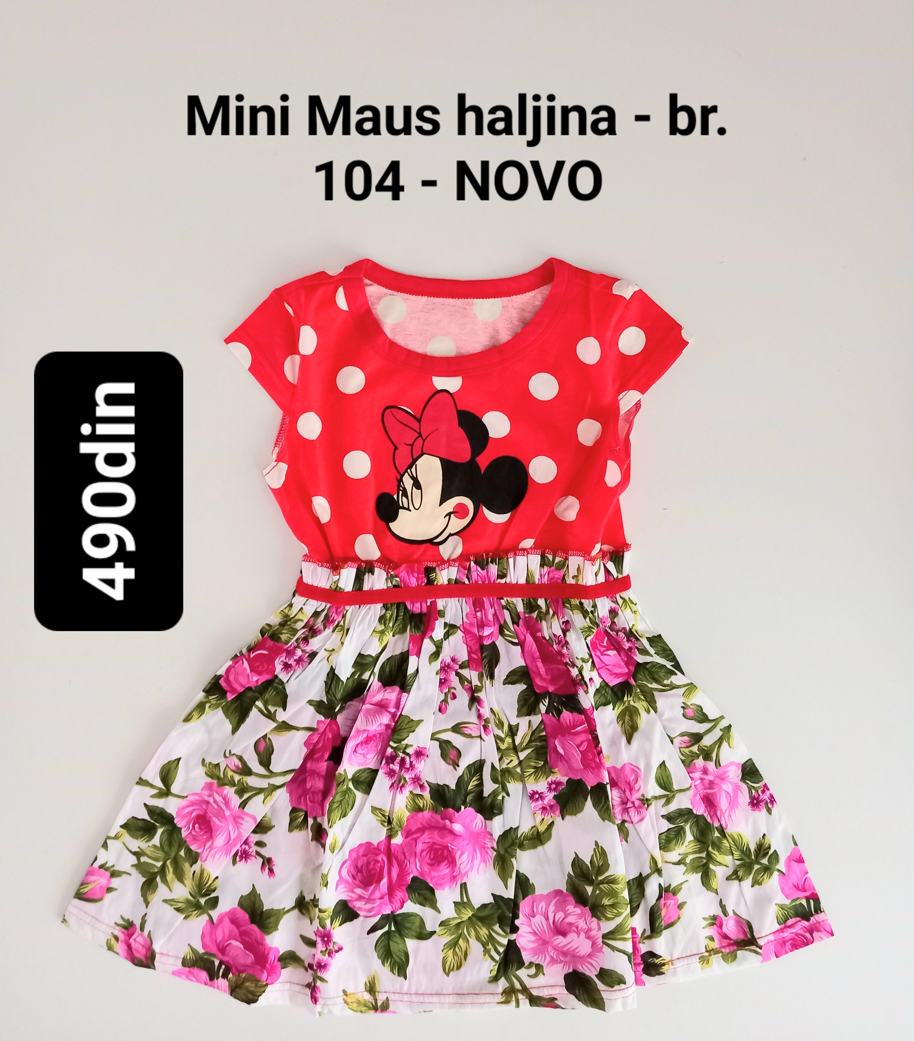 Mini Maus haljina za devojčice br. 104 - NOVO