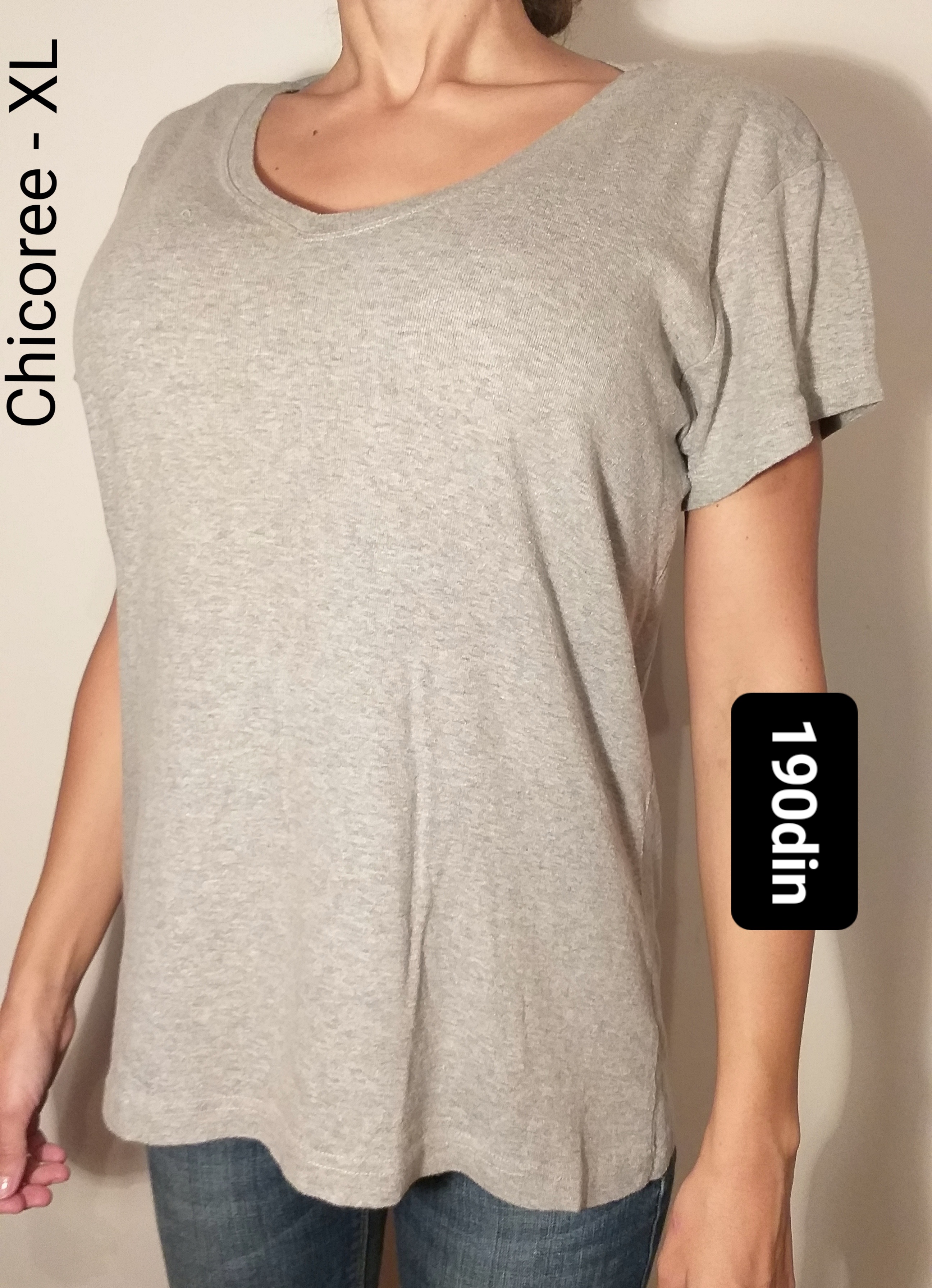 Chicoree ženska majica kratak rukav siva XL/42