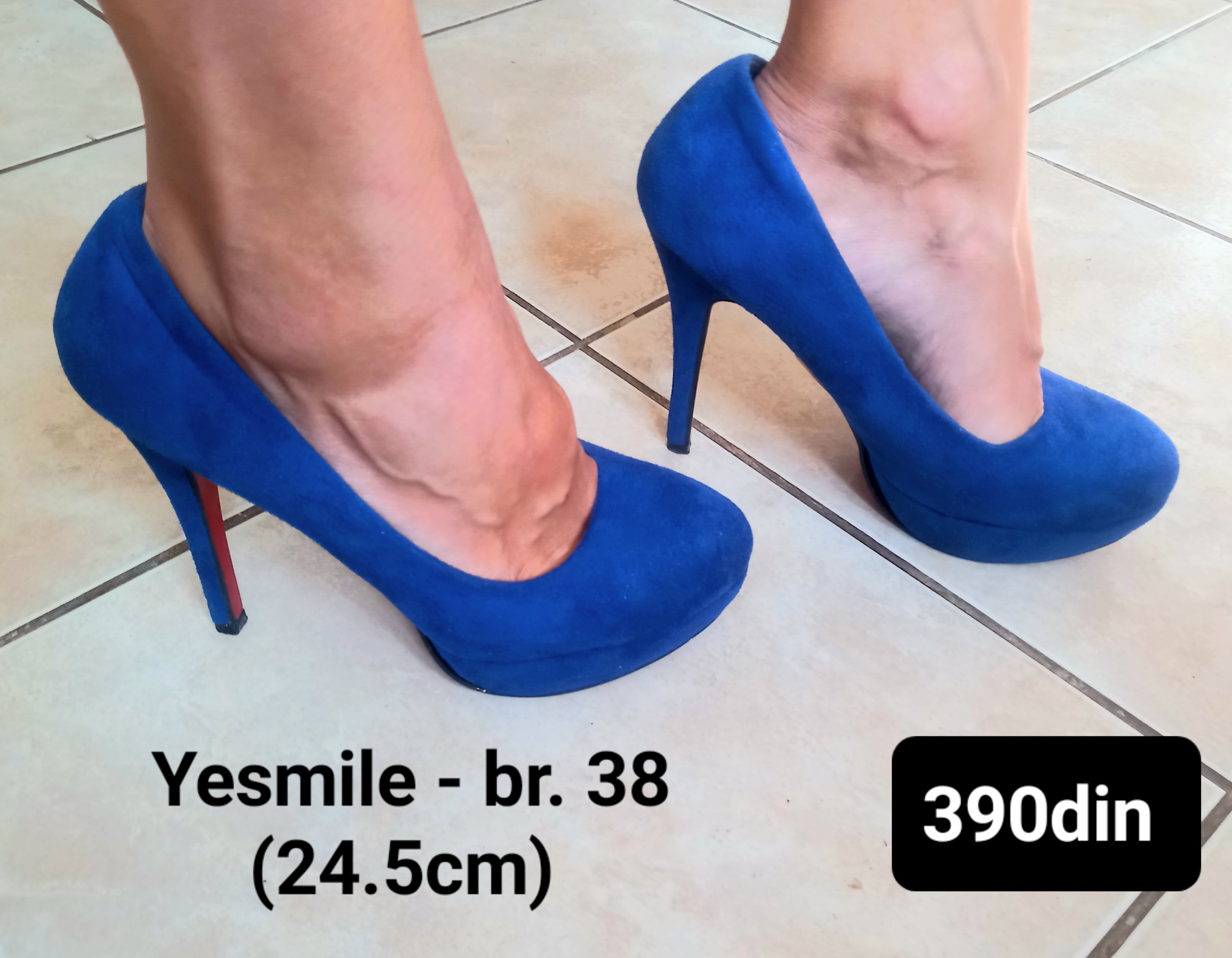 Yesmile ženske cipele na štiklu plave br. 38