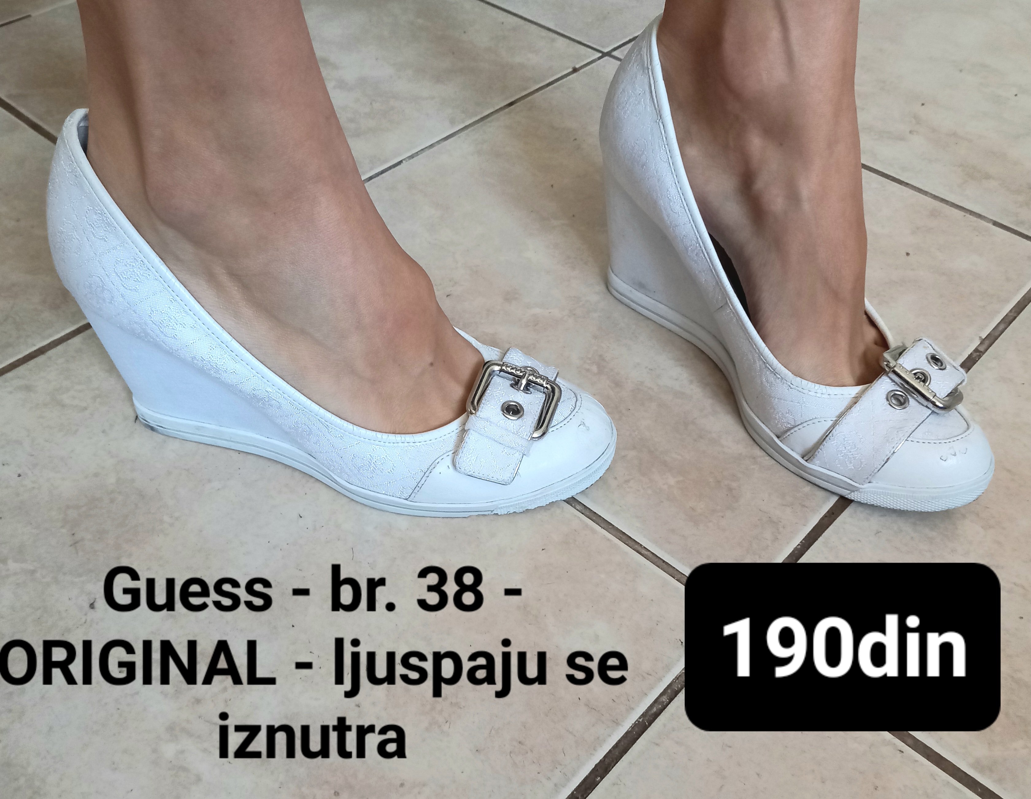 Guess ženske cipele na platformu bele br. 38 - ORIGINAL