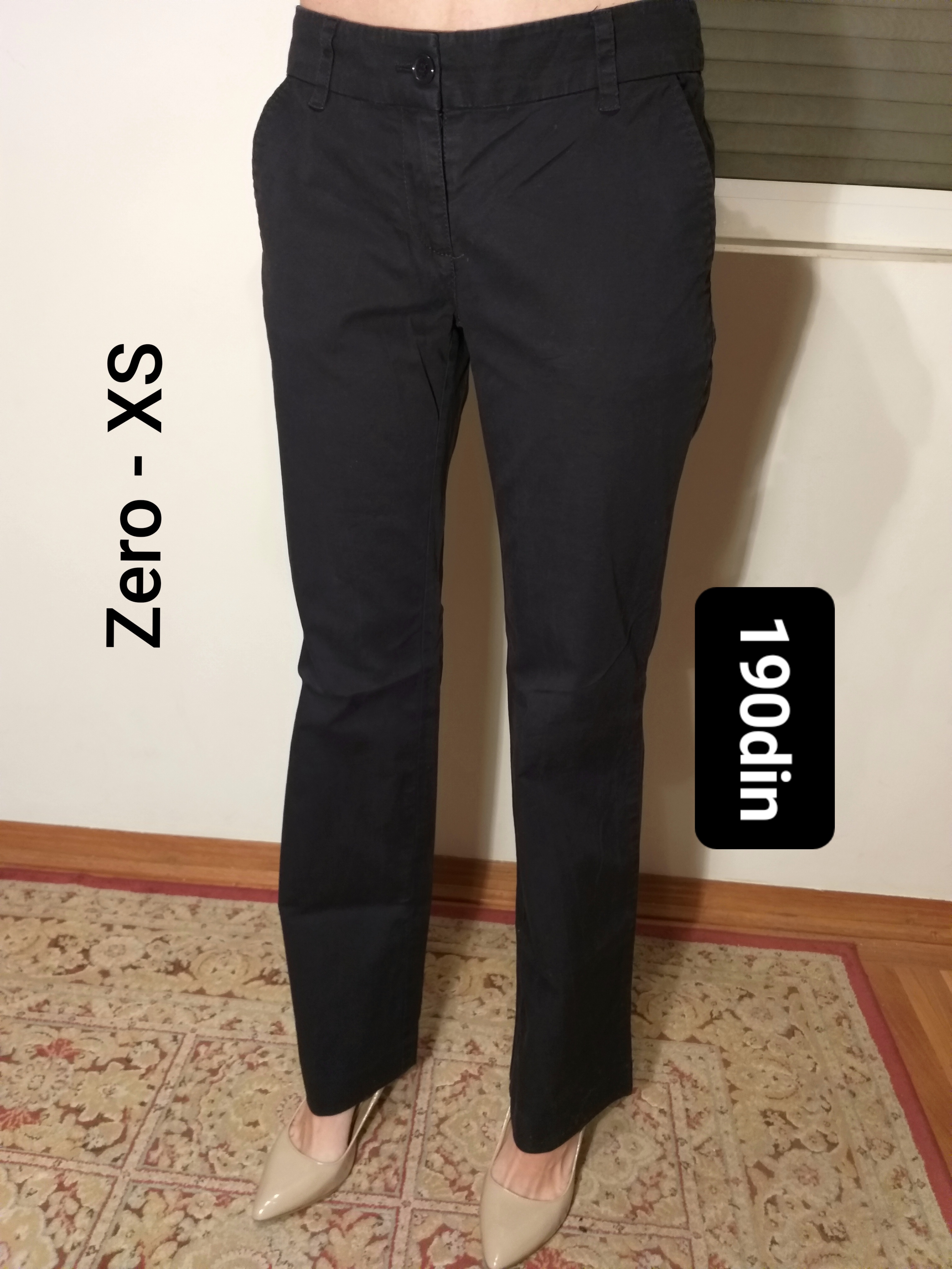 Zero ženske pantalone crne XS/34