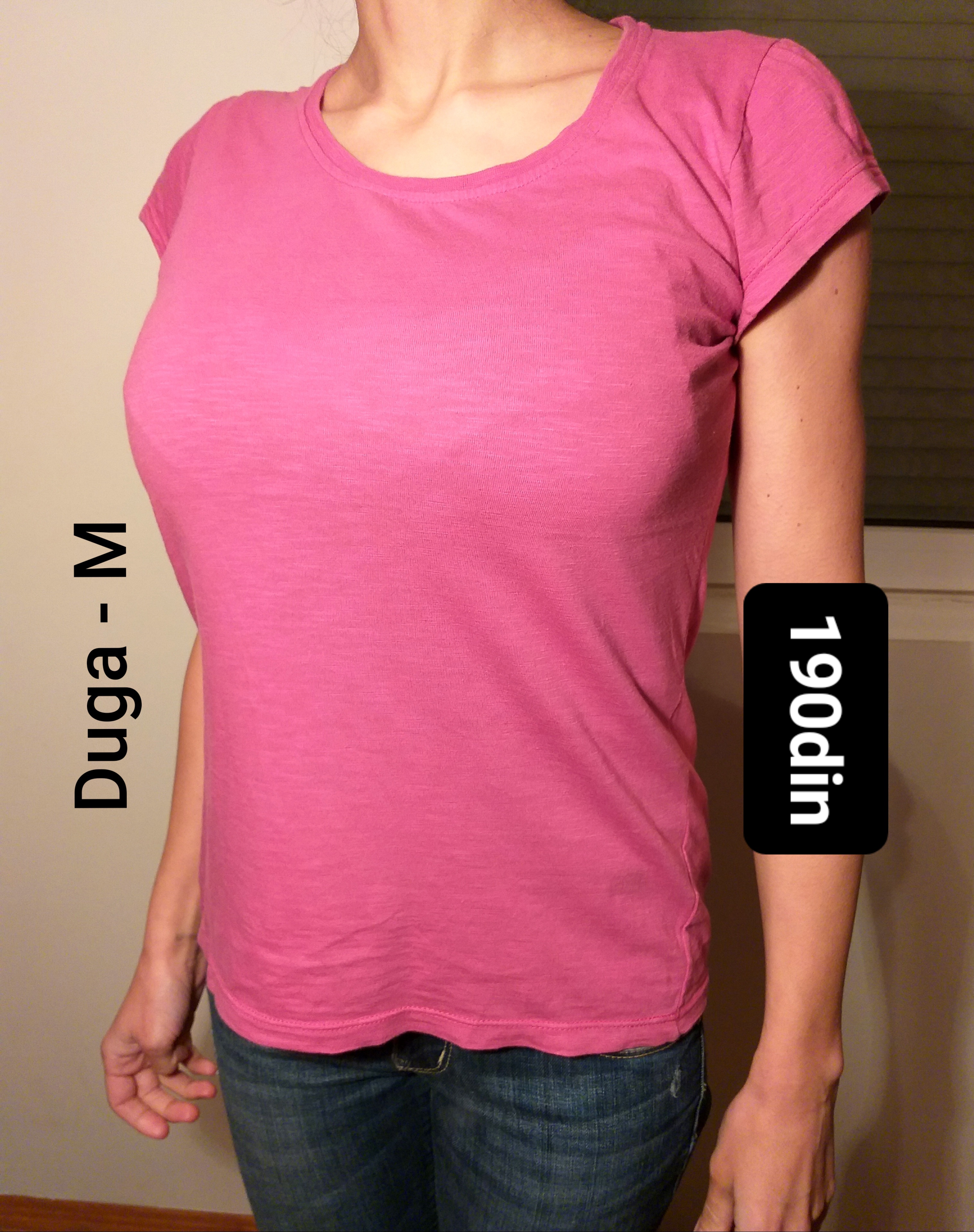 Duga ženska majica roze M/38