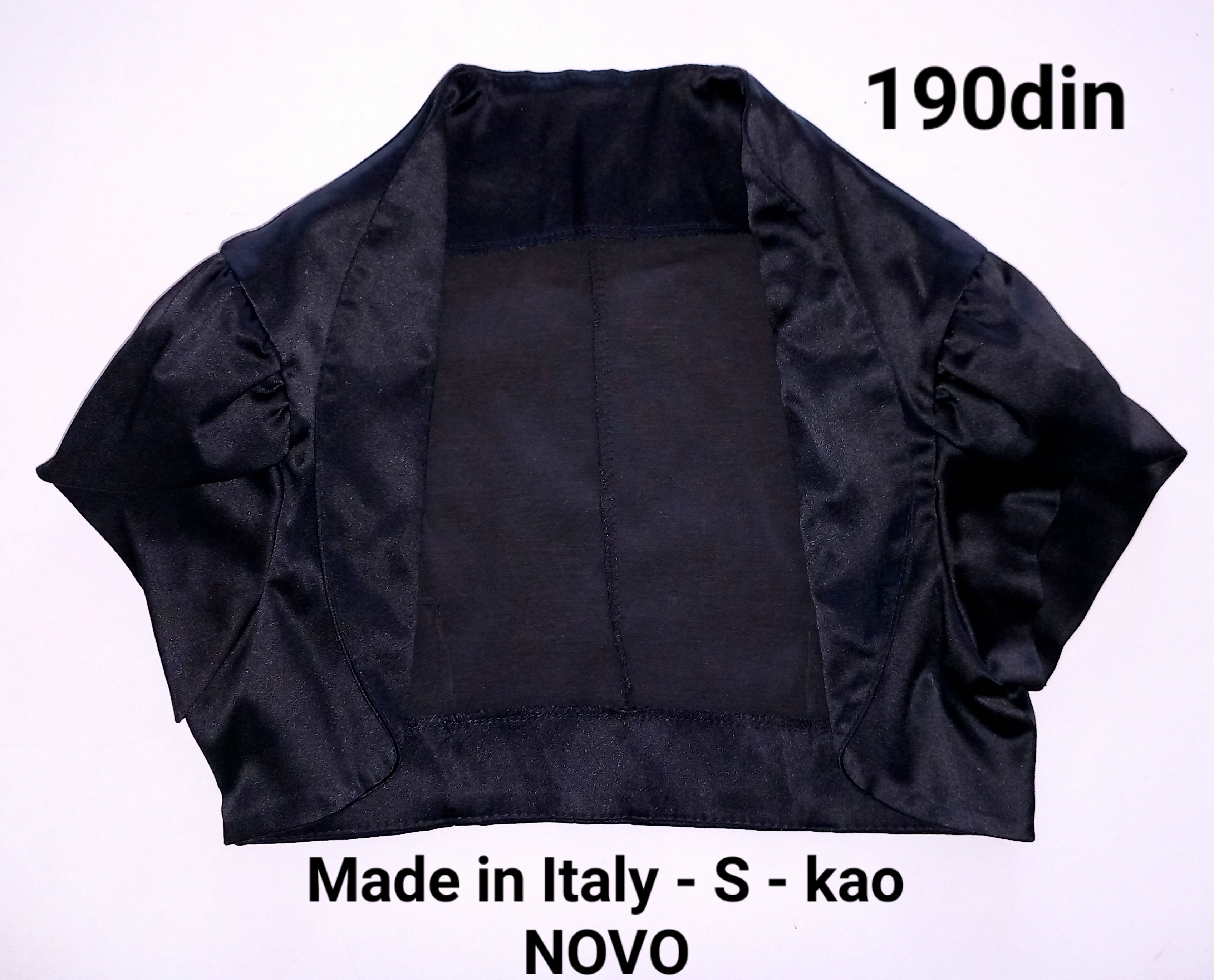 Crni elegantni bolero Made in Italy S - kao NOVO