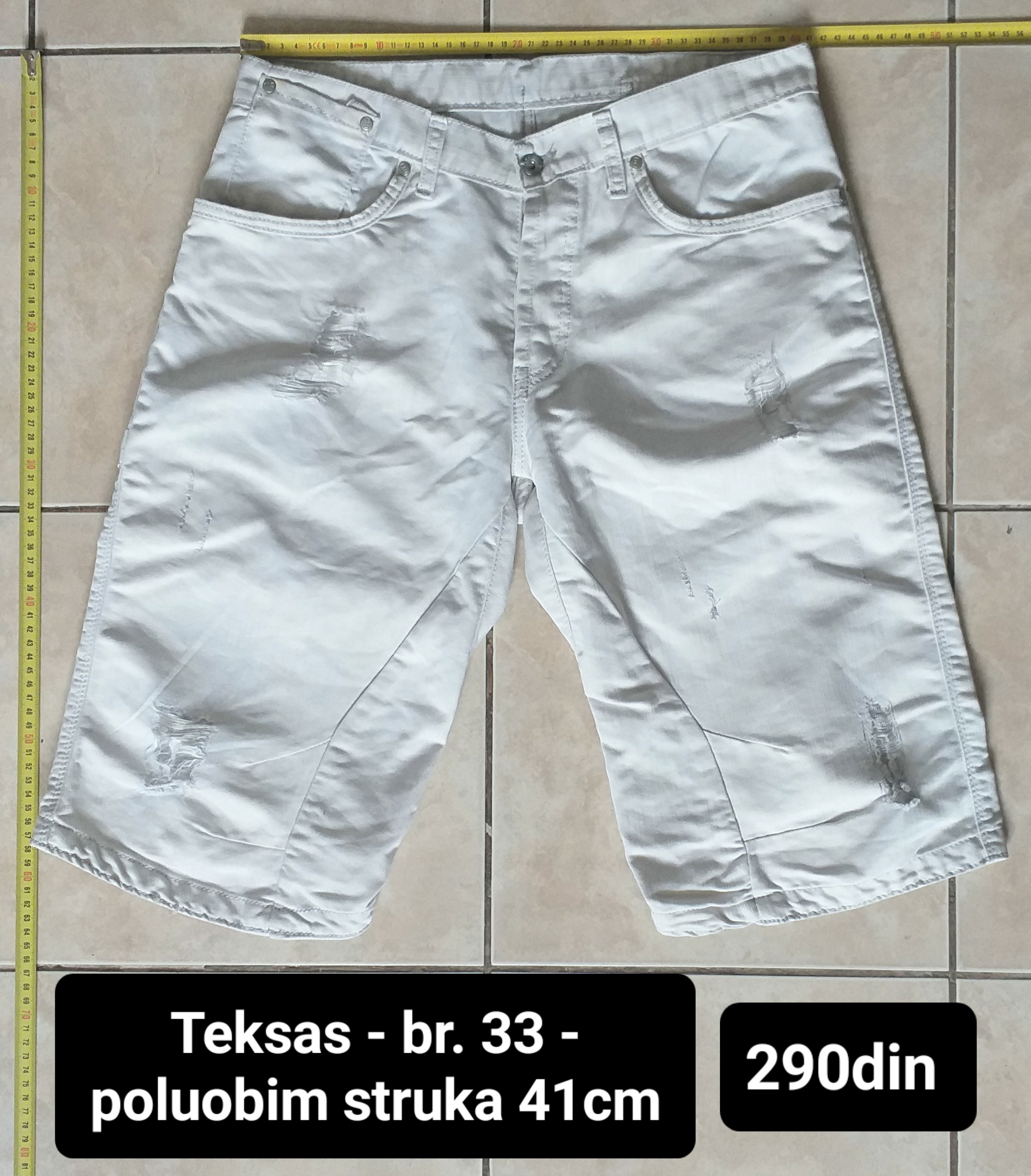 Teksas bele bermude br. 33 - poluobim struka 41cm