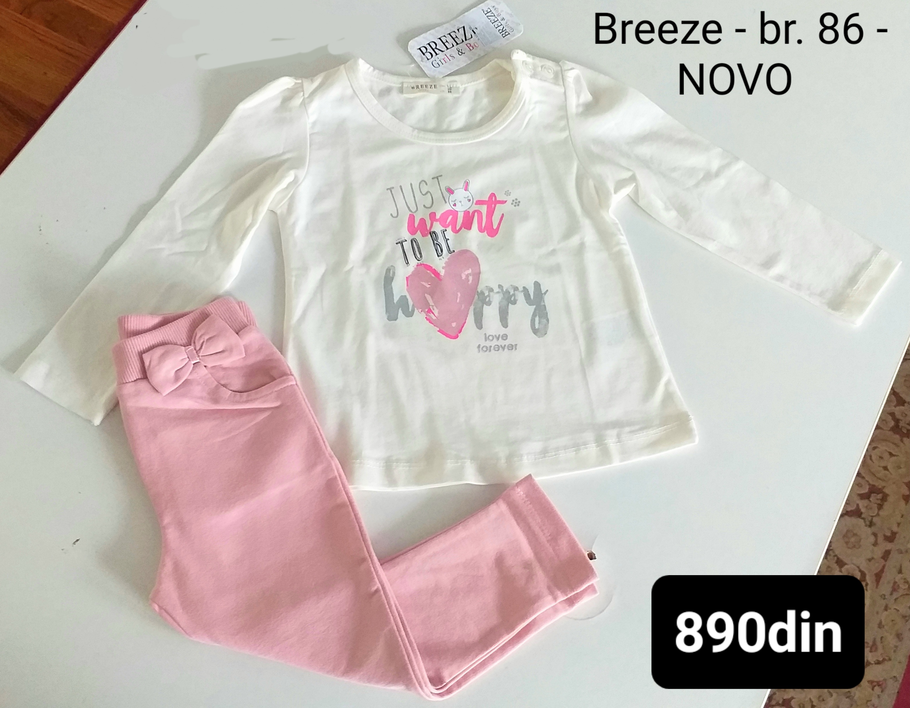Komplet roze Breeze majica i helanke br. 86 NOVO