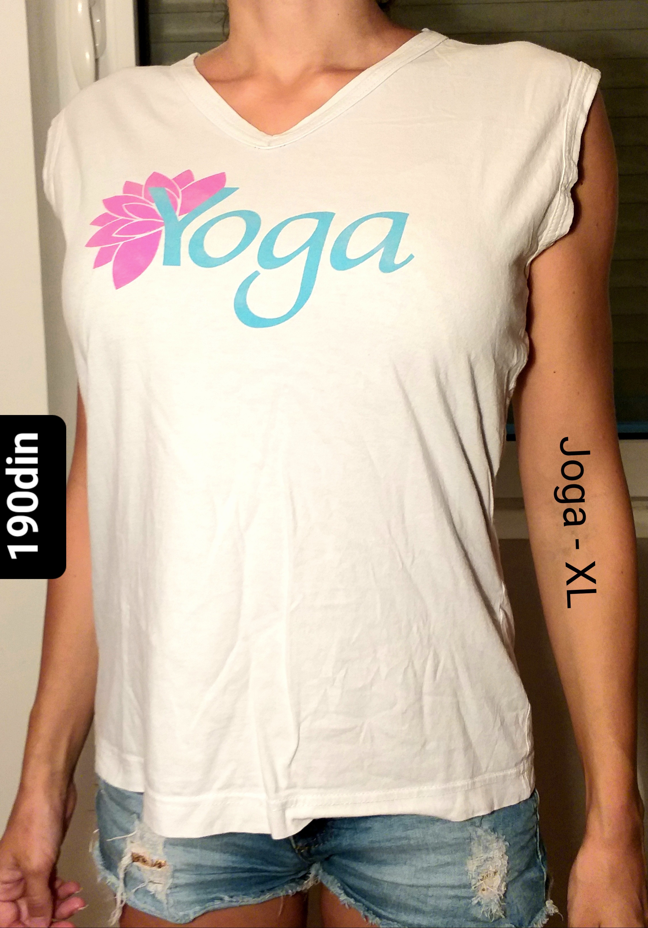 Ženska majica Yoga joga bela XL/42