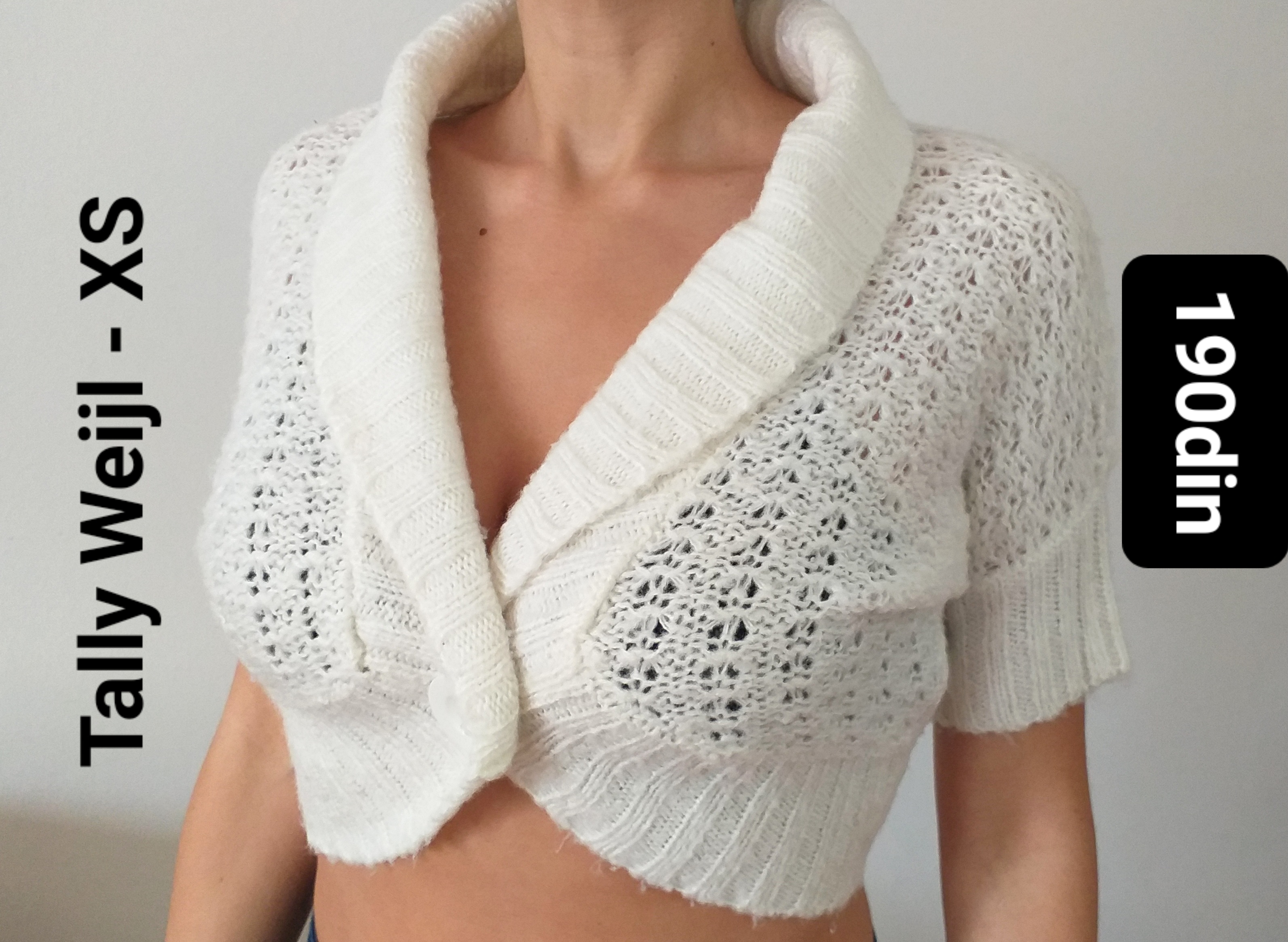 Tally Weijl ženski džemper bolero beli XS/34