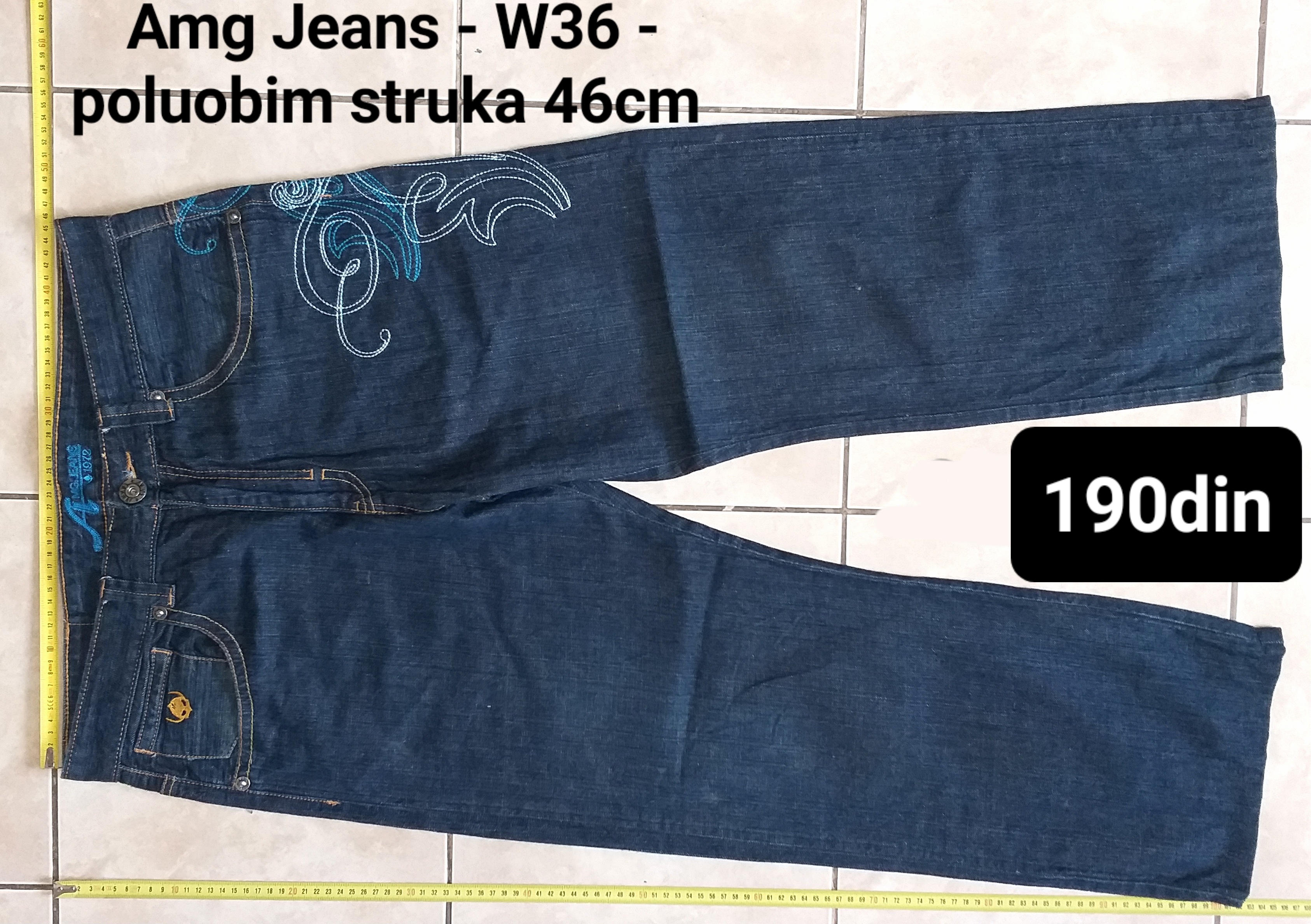 Amg Jeans teksas farmerke W36 - poluobim struka 46cm