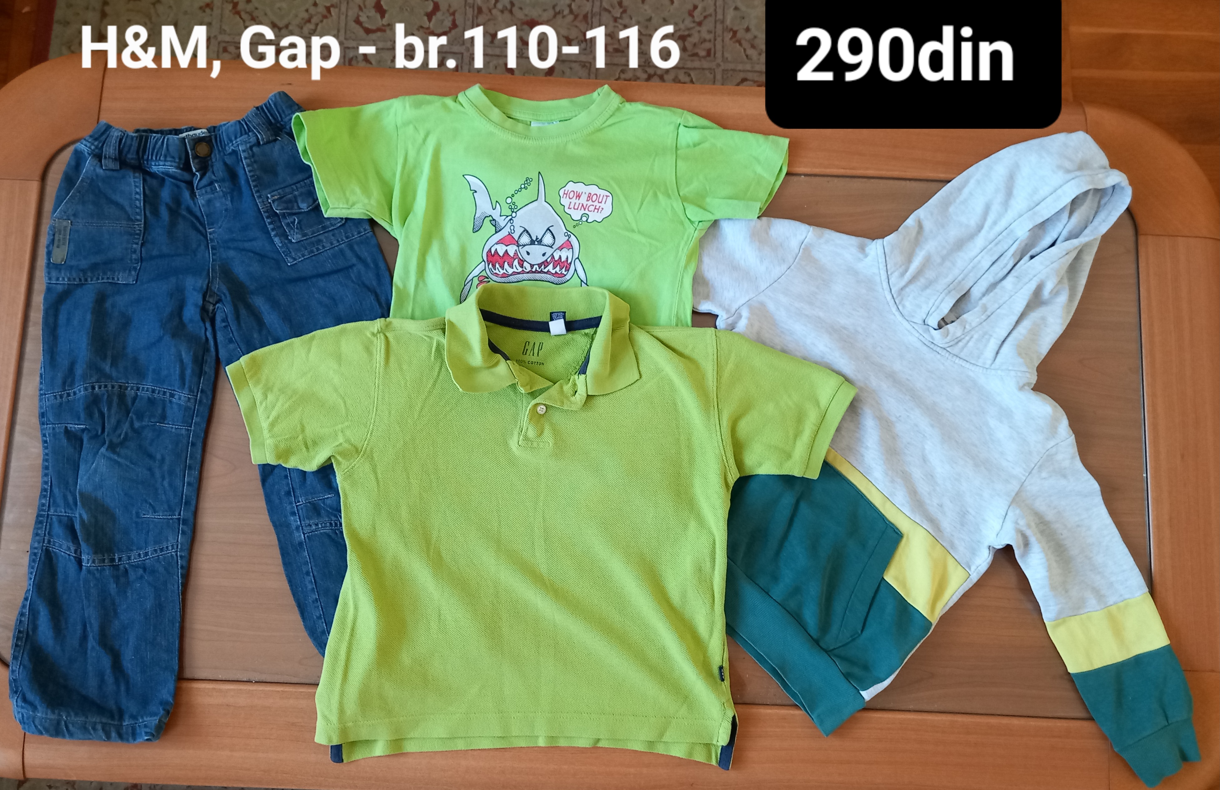 H&M Gap farmerke majica duks za dečake 110-116