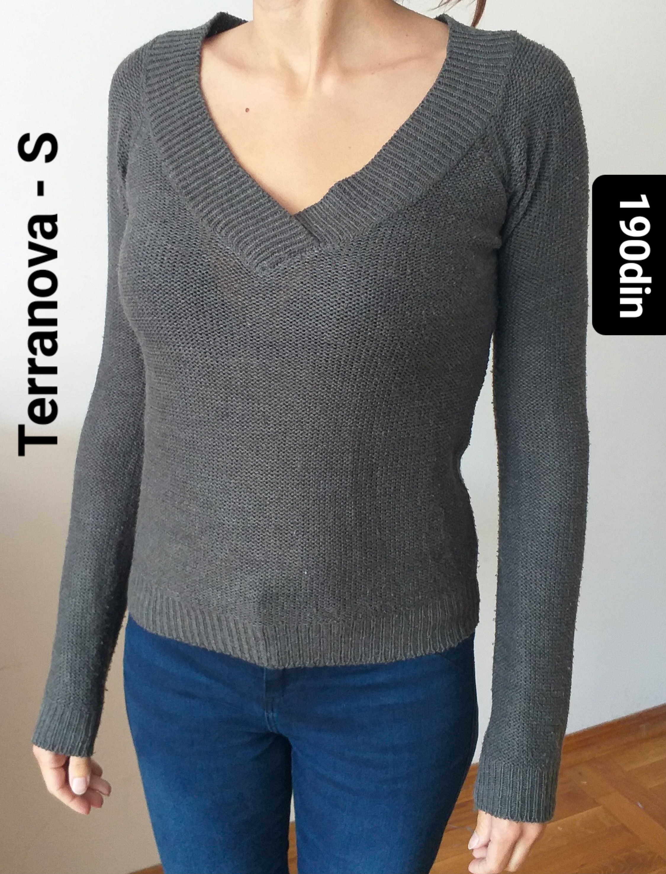 Terranova ženski džemper sivi S/36
