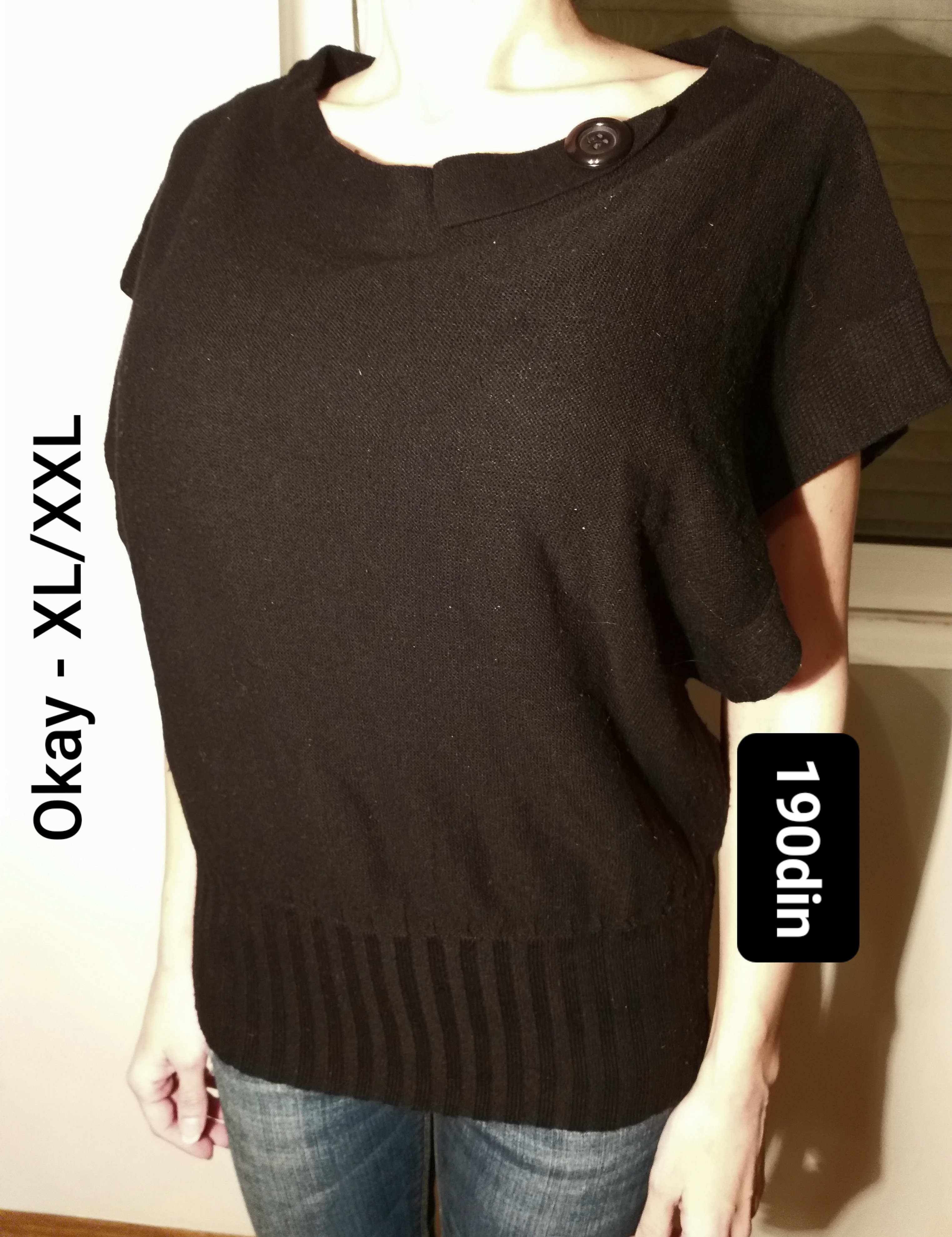 Okay ženski džemper crni XL/XXL - 42/44