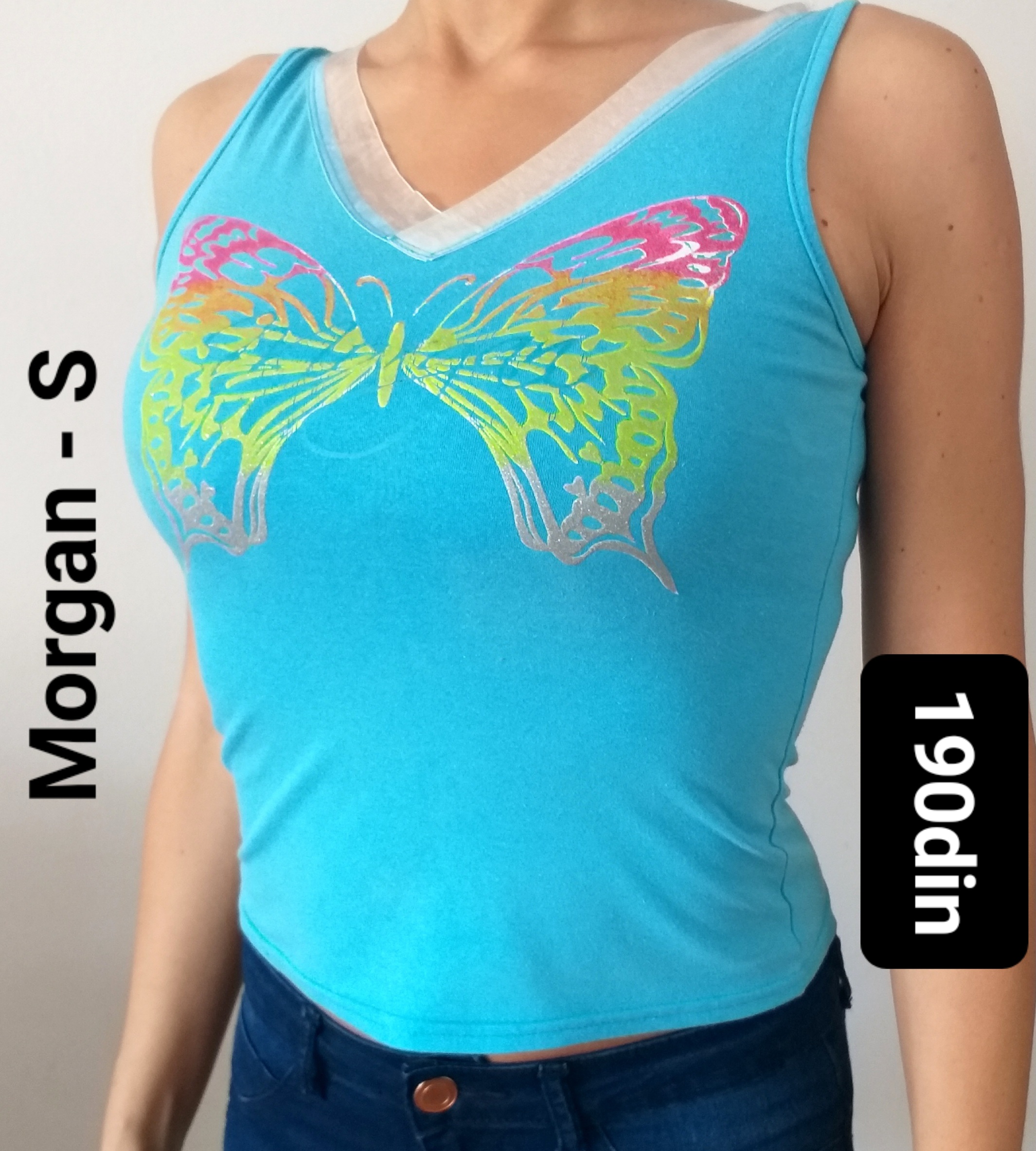 Morgan ženska majica leptir plava S/36