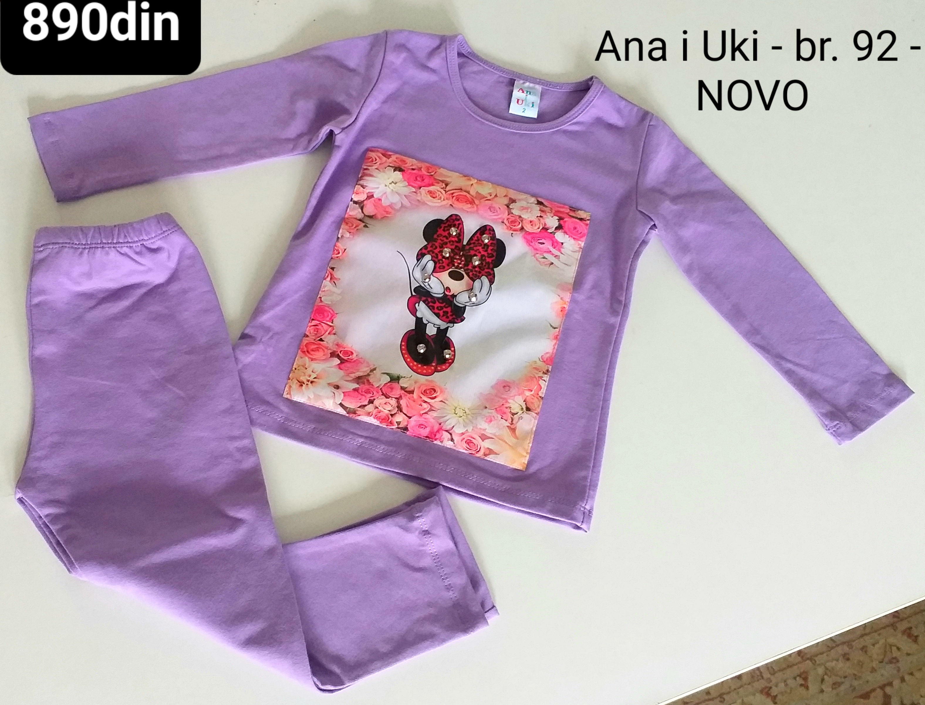 Dečiji komplet Mini Maus majica i helanke 92 NOVO