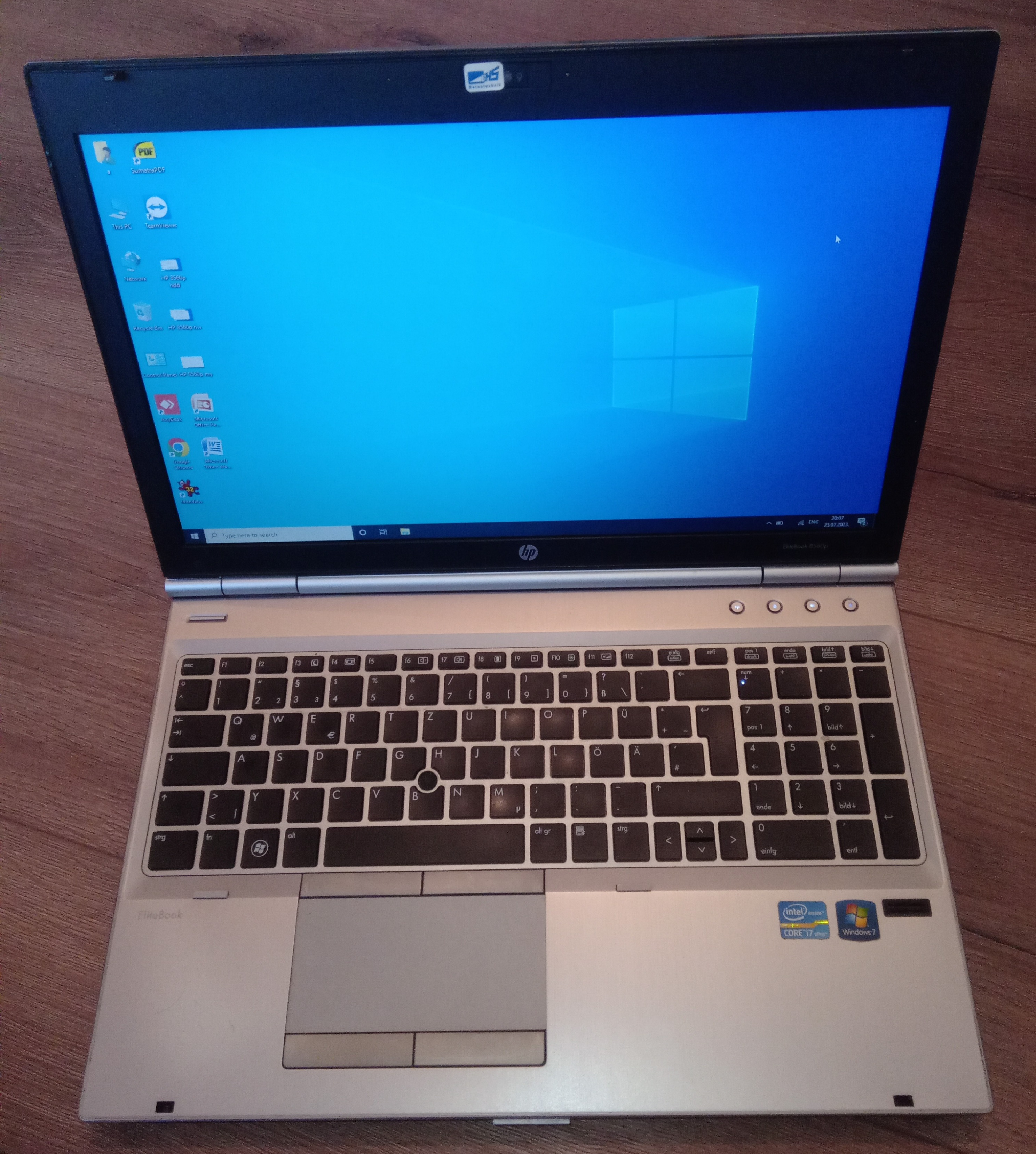 Laptop HP 8560p/i7-2620M/8gb ddr3/250gb ssd/bat 2h