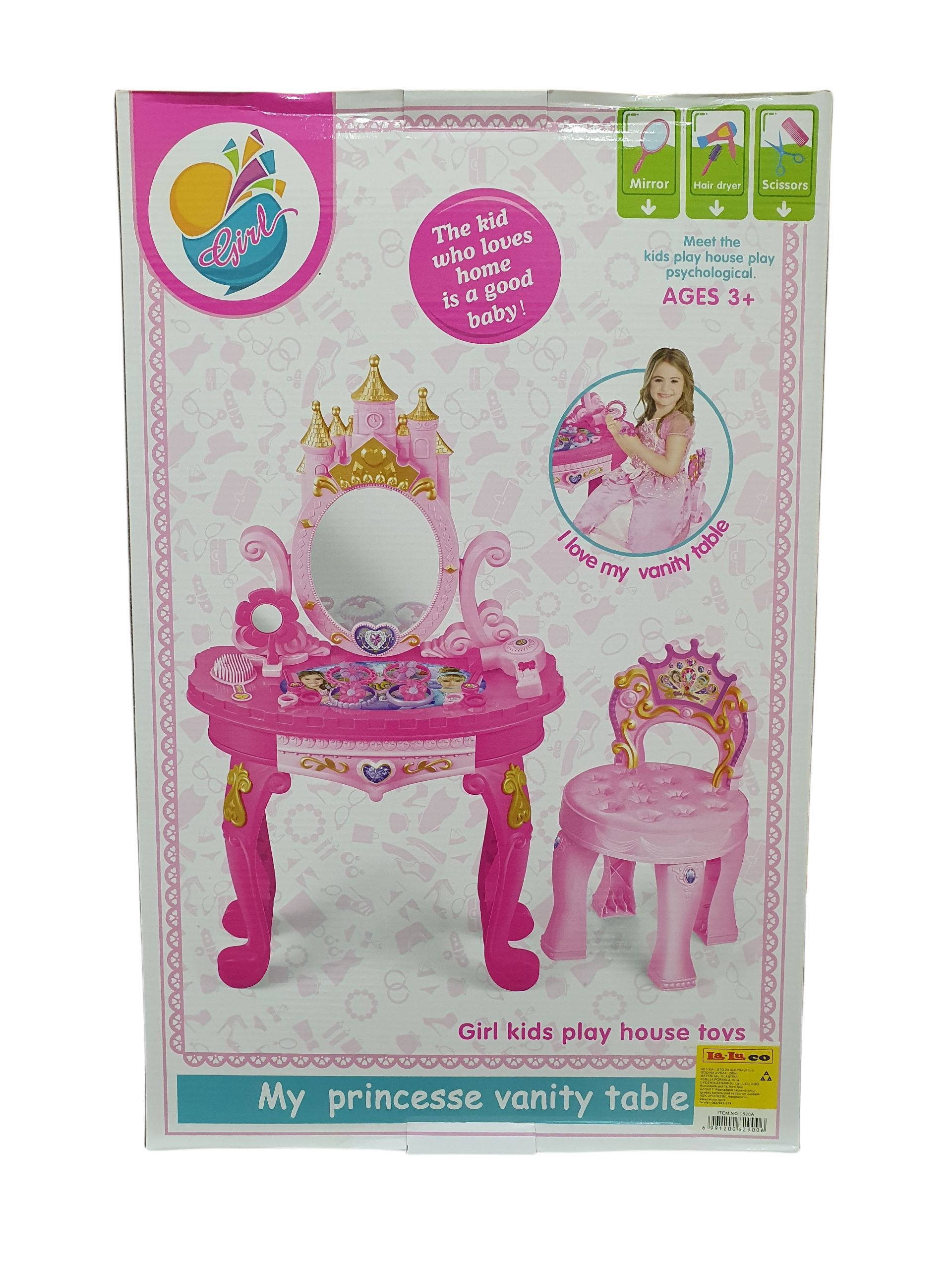 Toaletni sto za ulepsavanje sa stolicom princeza