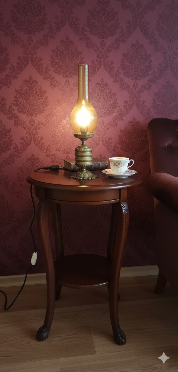 Stona lampa mesingana stilska