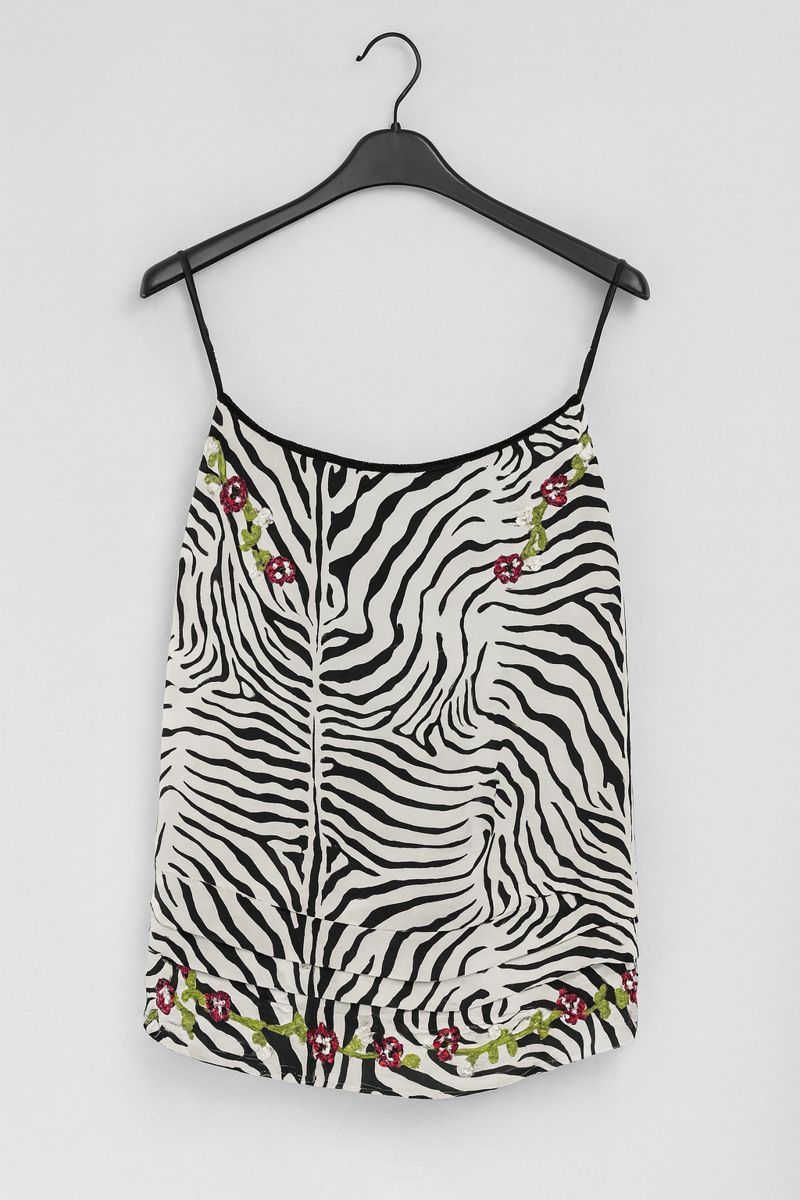 Karen Millen zebra suknja sa vezom i perlicama