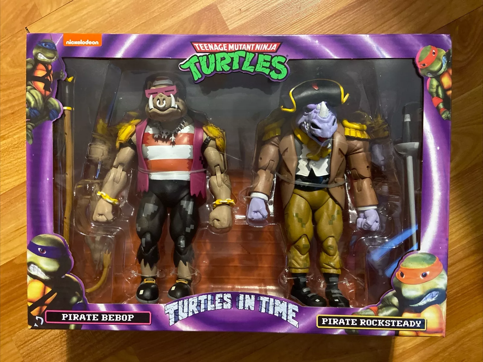 Turtles in Time Pirate Bebop &; Rocksteady 2 Pack NECA