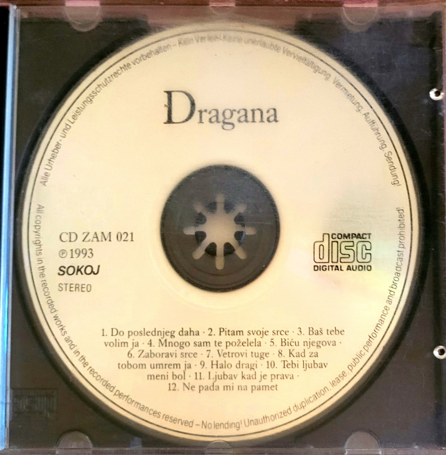 CD DRAGANA MIRKOVIC-DOBRO JUTRO,DOBAR DAN