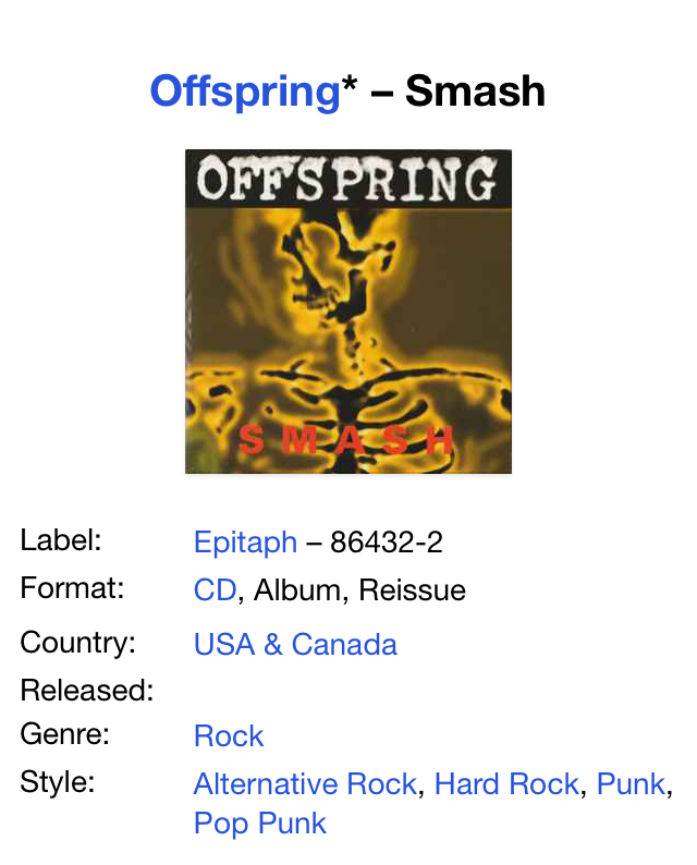 Cd Offspring* – Smash