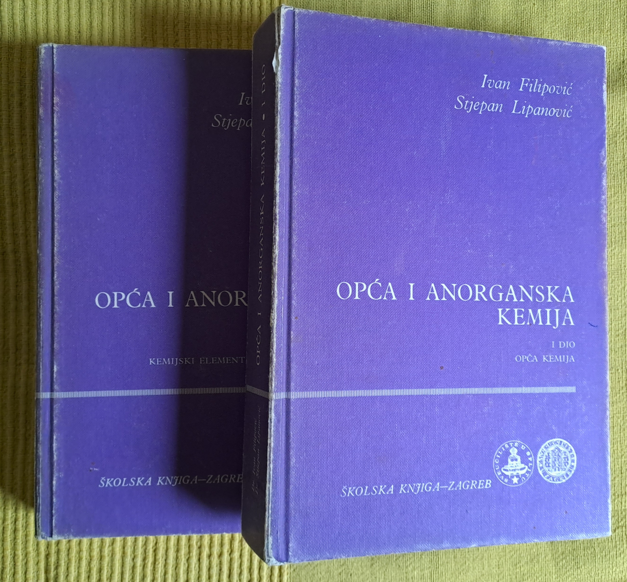 Opća i anorganska kemija  I i II  Filipović  Lipanović